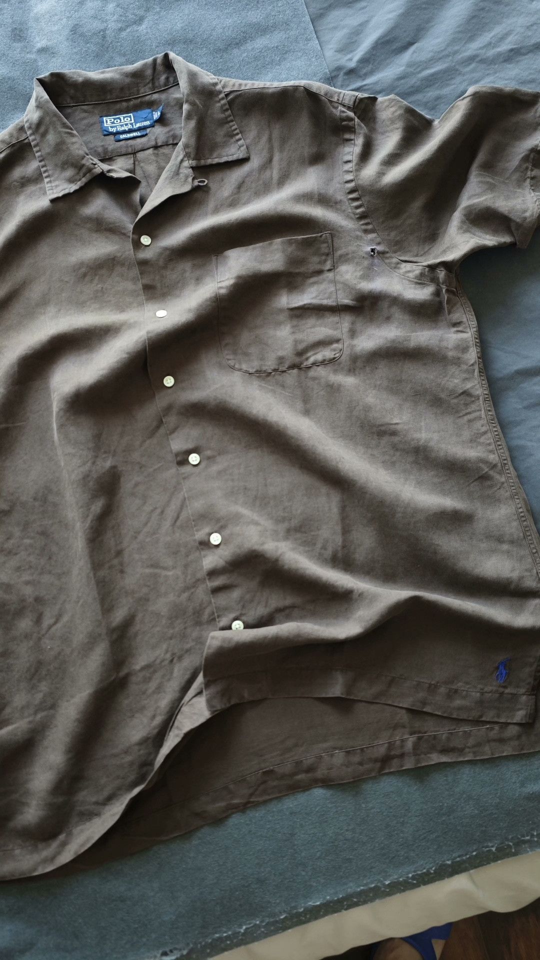 Polo Ralph Lauren Polo Ralph Lauren Flaw Cuban Collar Silk Shirt Size US L / EU 52-54 / 3 - 2 Thumbnail