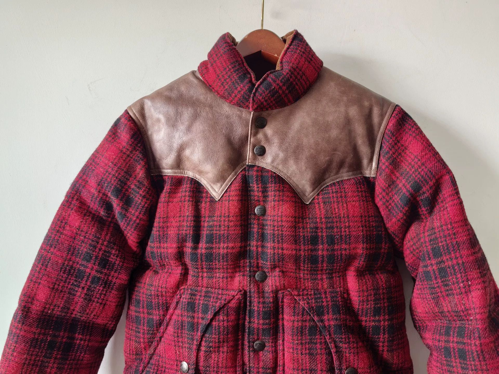RRL Ralph Lauren RRL Double RL Vintage Wool Leather Down Jacket Size US S / EU 44-46 / 1 - 5 Thumbnail