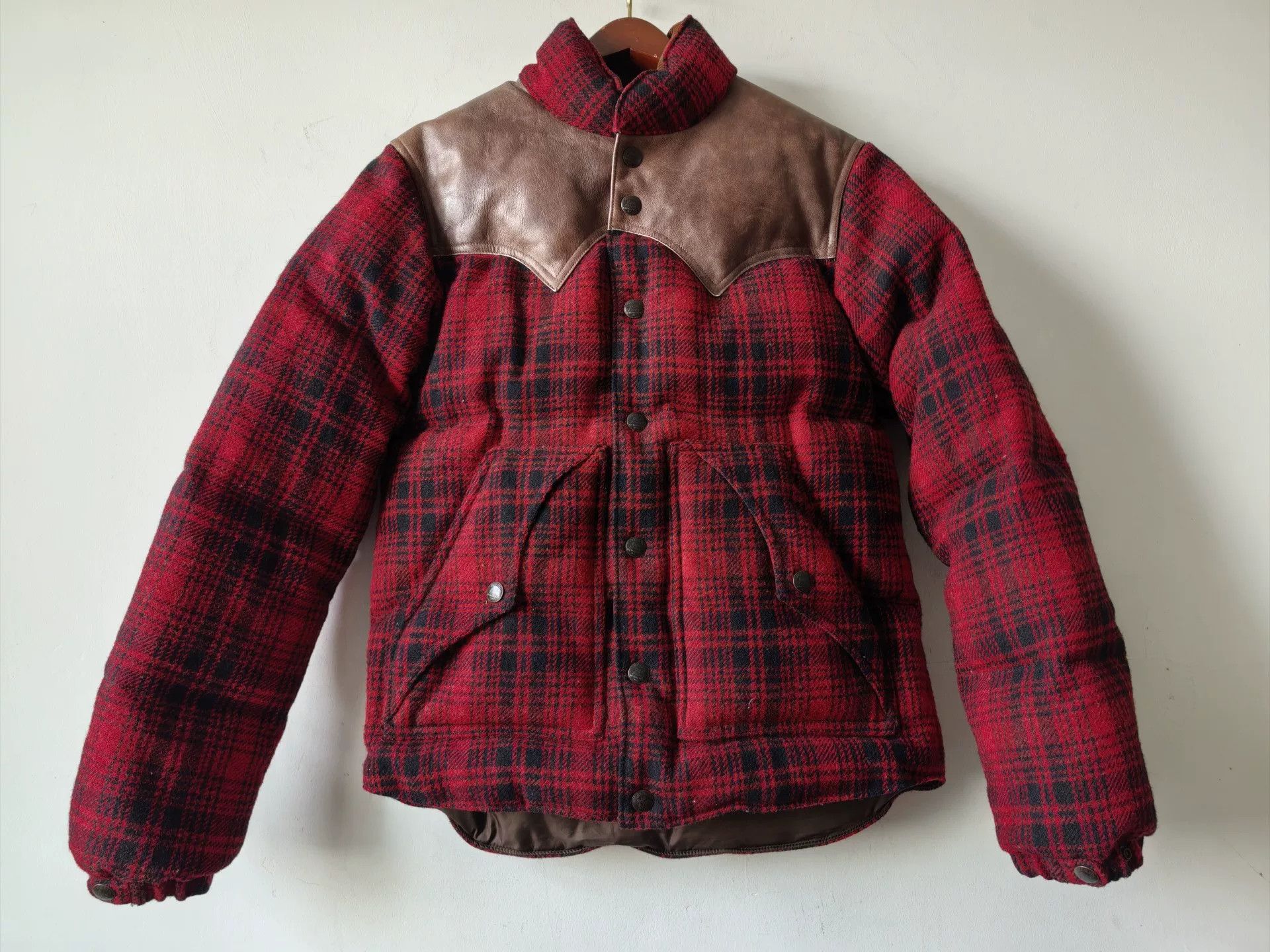RRL Ralph Lauren RRL Double RL Vintage Wool Leather Down Jacket Size US S / EU 44-46 / 1 - 3 Thumbnail