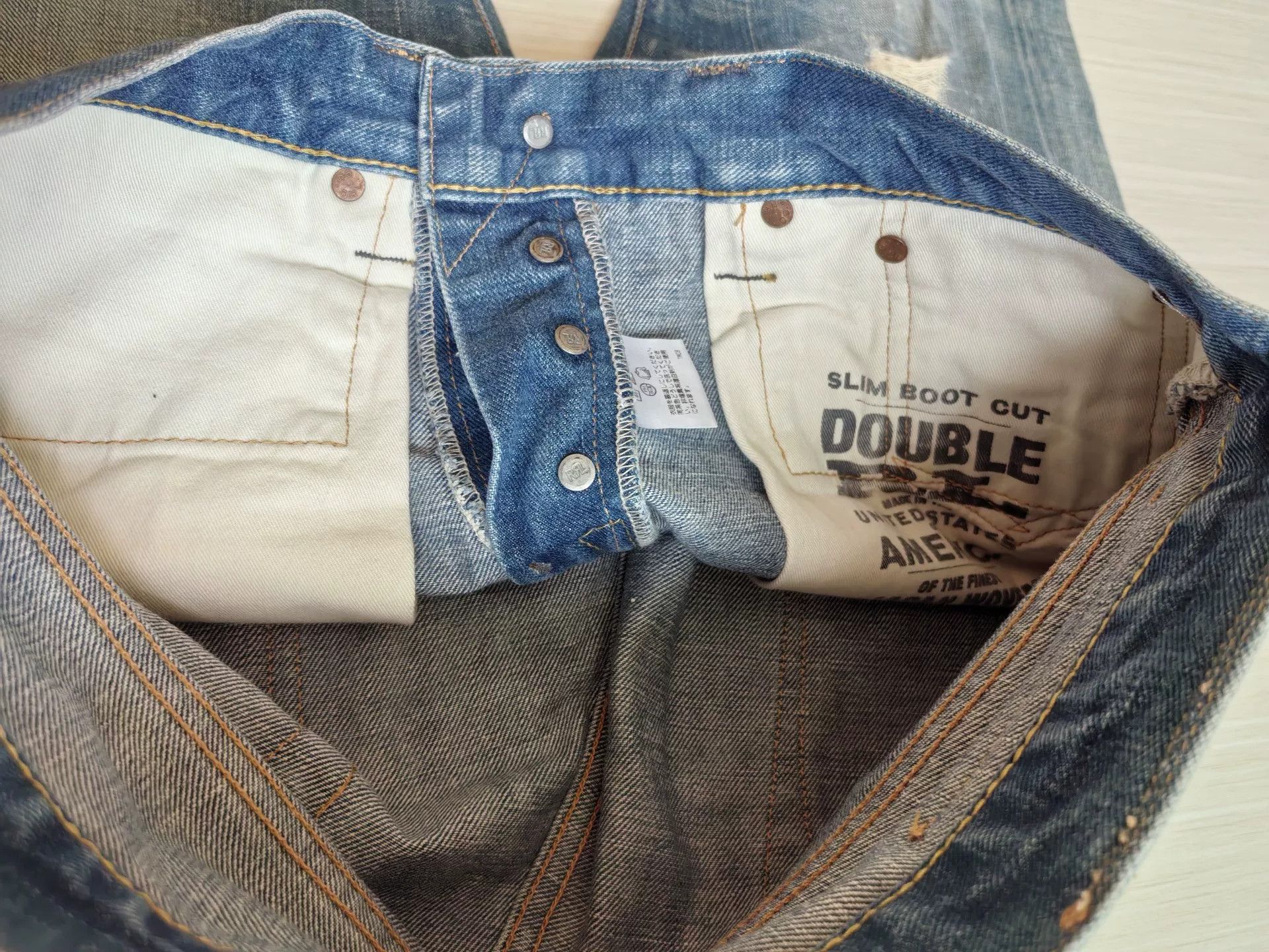 RRL Ralph Lauren RRL Slim Bootcut Denim Pants Size US 30 / EU 46 - 7 Thumbnail