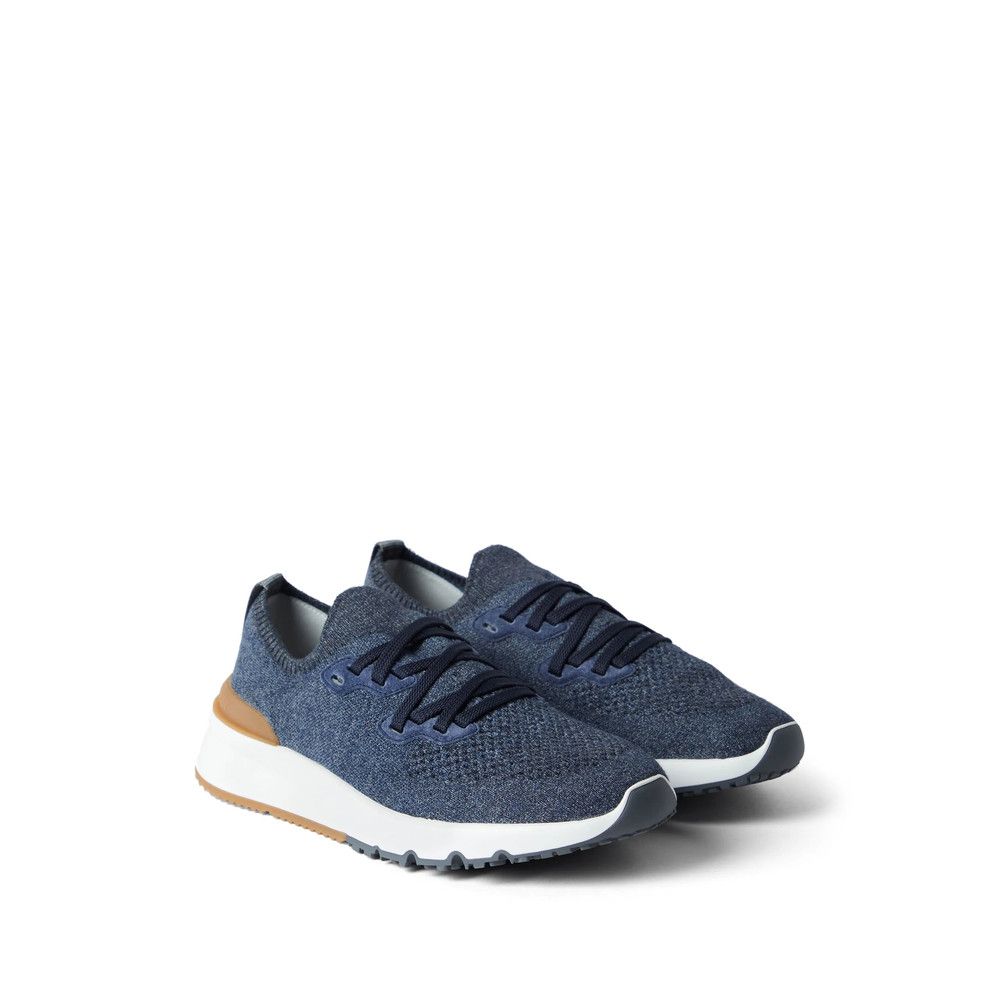 Brunello Cucinelli Brunello Cucinelli BLUE Trainers - Low-Tops Size US 7 / EU 40 - 3 Thumbnail