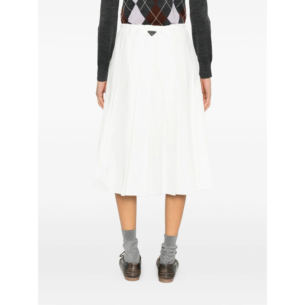 Prada Prada WHITE Skirts - Pleated Skirts Size 26" / US 2 / IT 38 - 4 Thumbnail