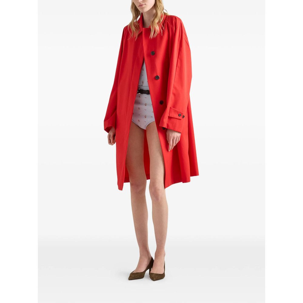 Prada Prada RED Coats - Trench & Raincoats Size XS / US 0-2 / IT 36-38 - 6 Thumbnail