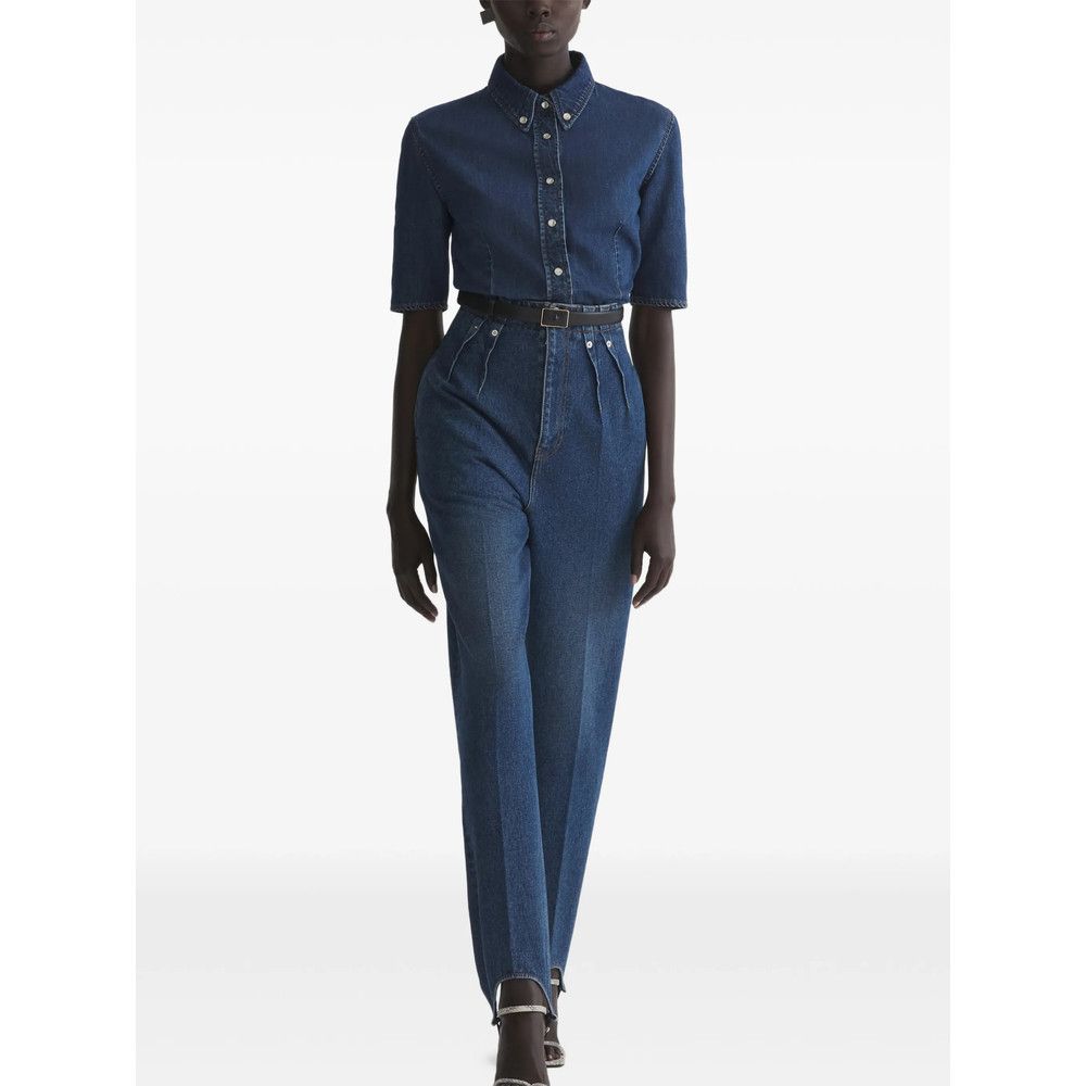 Mugler Mugler BLUE Trousers - Straight Trousers Size 25" / US 0 / IT 36 - 5 Thumbnail