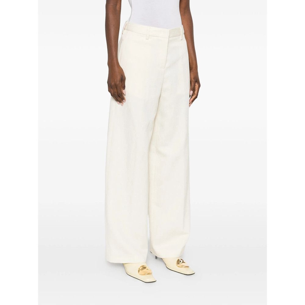 Fabiana Filippi Fabiana Filippi NEUTRALS Trousers - Palazzo Pants Size 30" / US 8 / IT 44 - 4 Thumbnail