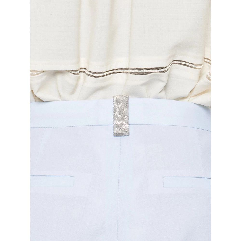 Fabiana Filippi Fabiana Filippi BLUE Trousers - Straight Trousers Size 30" / US 8 / IT 44 - 4 Thumbnail