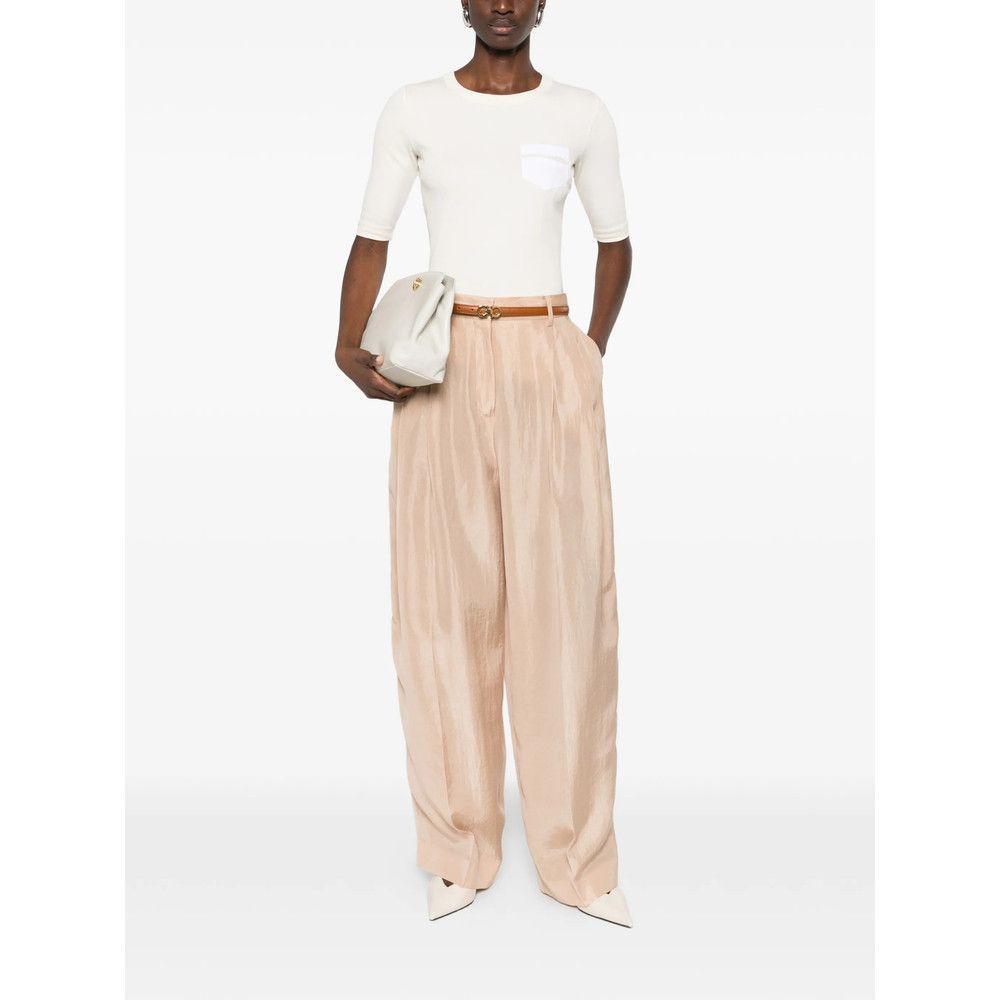 Fabiana Filippi Fabiana Filippi NEUTRALS Trousers - Tapered Trousers Size 27" / US 4 / IT 40 - 2 Thumbnail