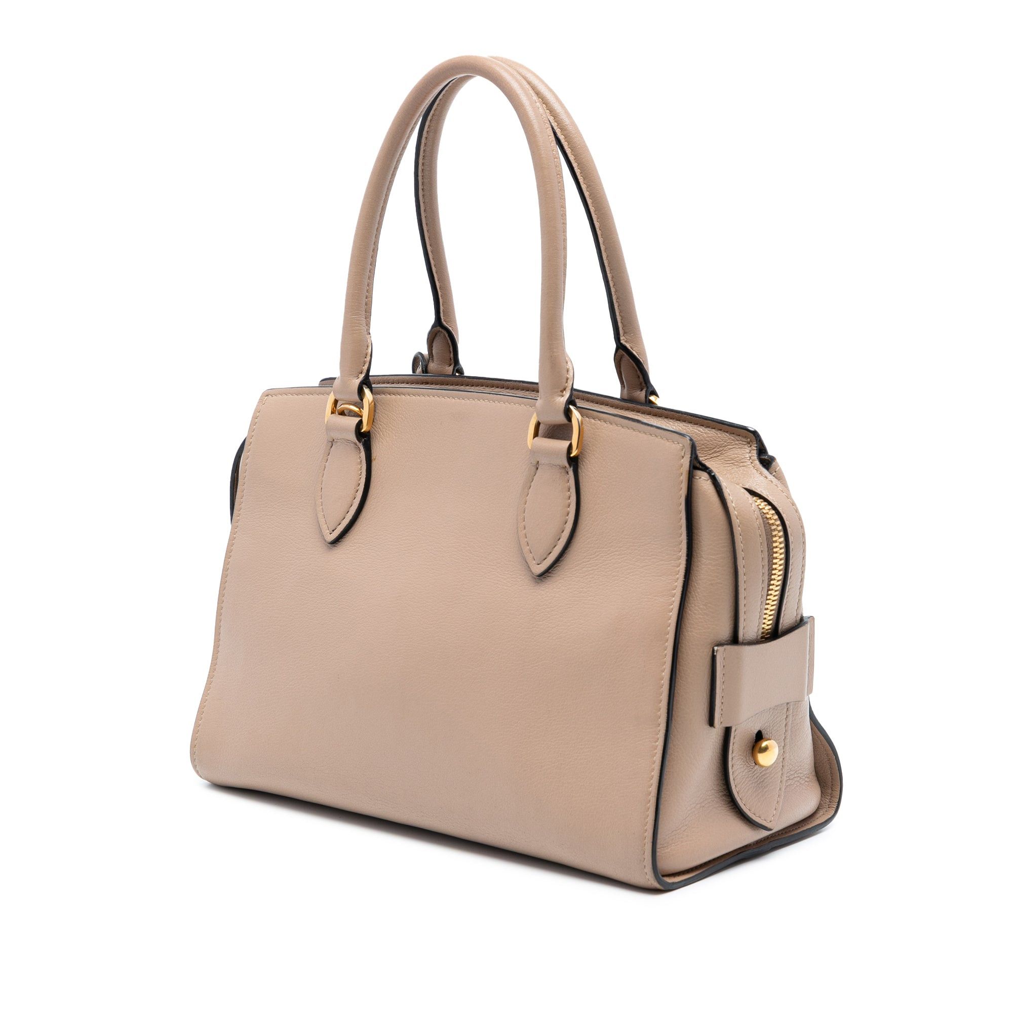 Prada Small City Calf Trimmed Saffiano Top Handle Bag Size ONE SIZE - 2 Thumbnail