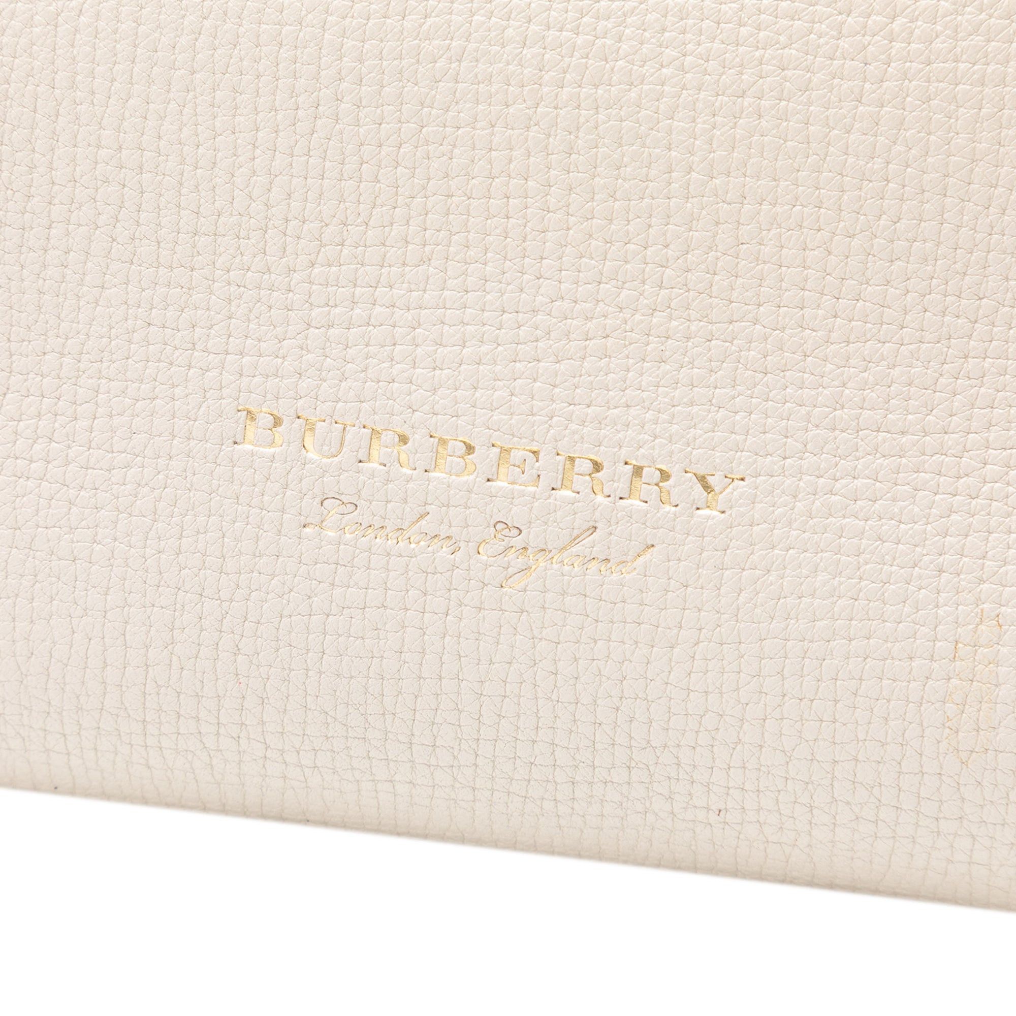 Burberry Medium Bicolor Leather and House Check Banner Satchel Size ONE SIZE - 6 Thumbnail
