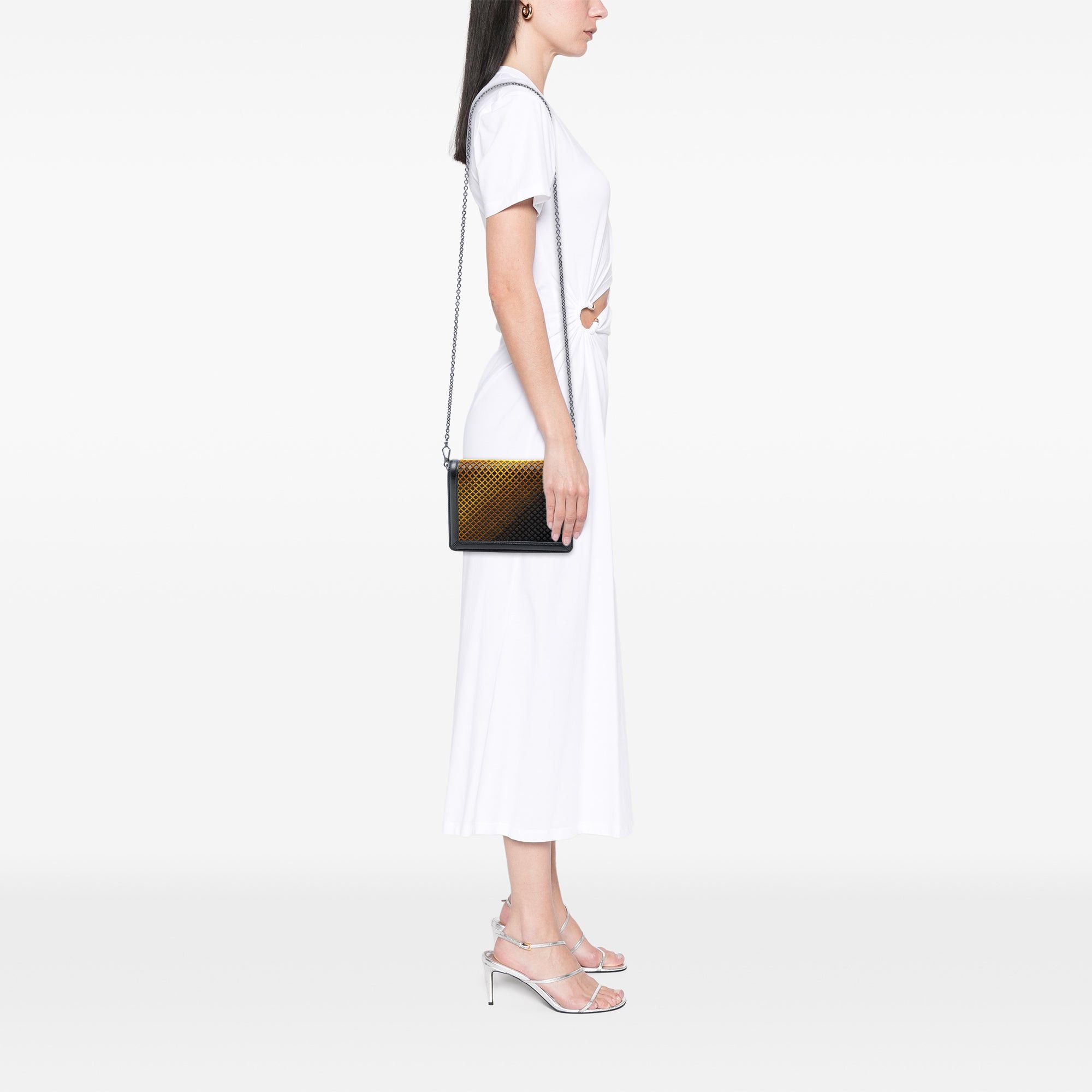 Bottega Veneta Mini Leather and Ombre Velvet Montebello Crisscross Crossbody Size ONE SIZE - 7 Thumbnail