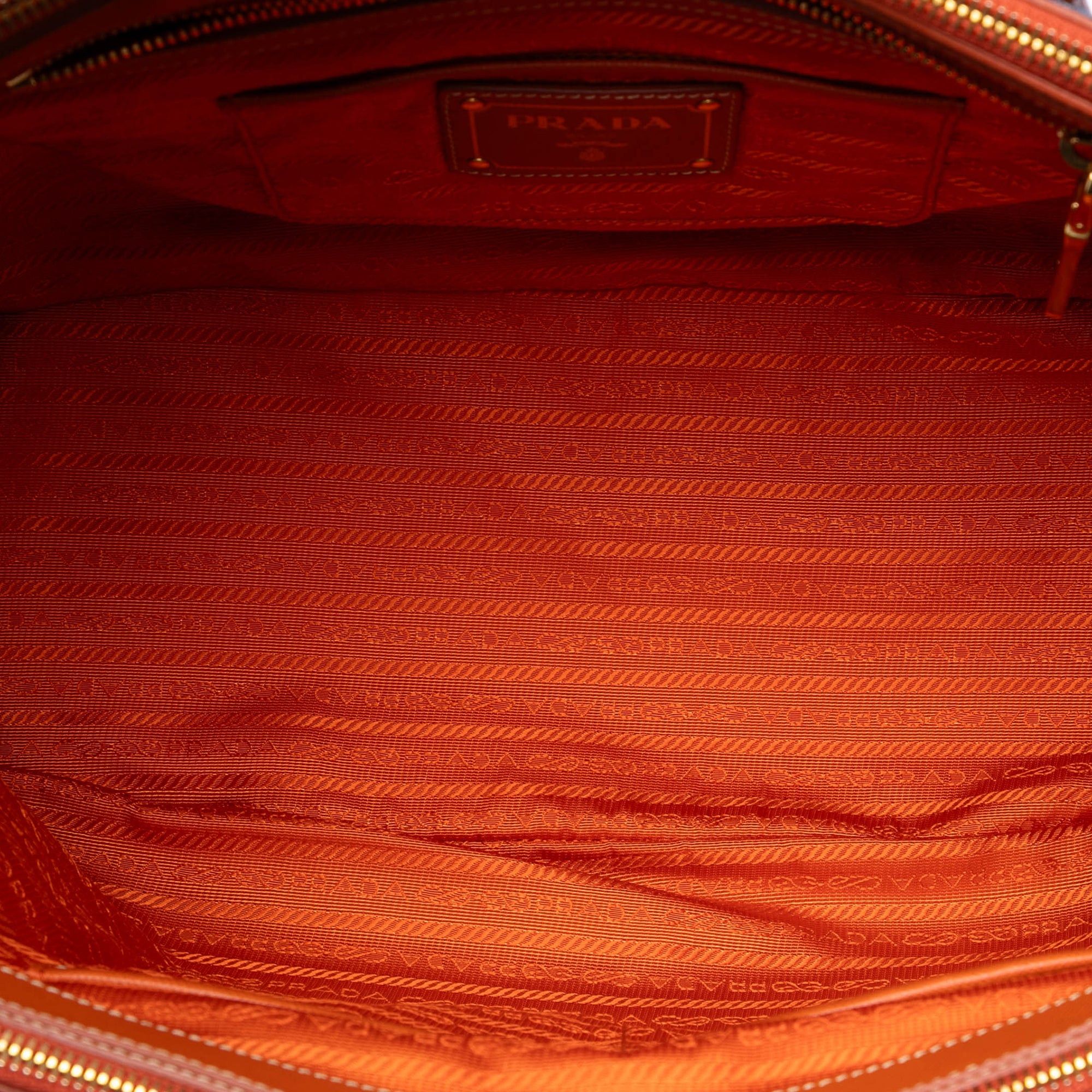Prada Saffiano Trimmed Denim Handbag Size ONE SIZE - 4 Thumbnail