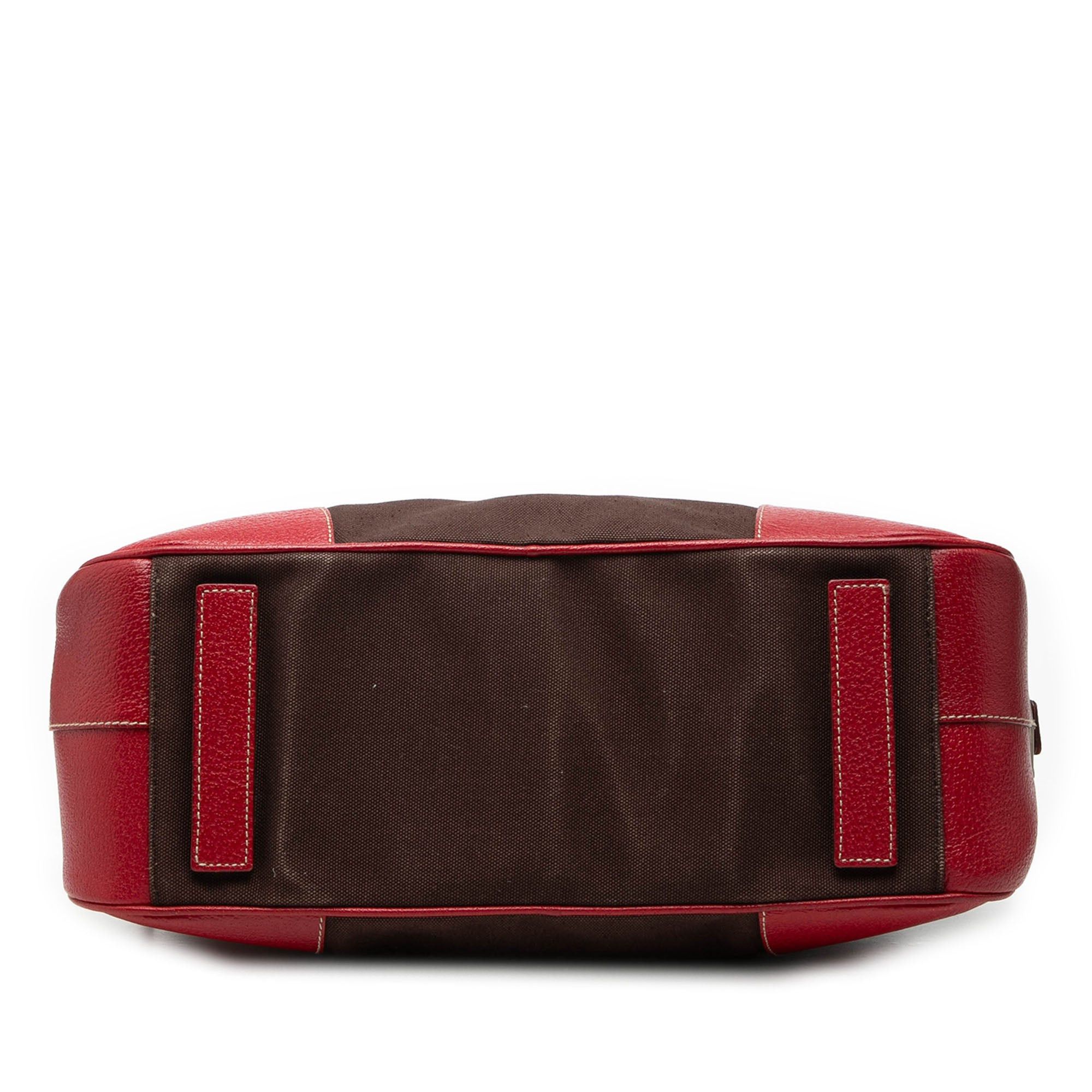 Prada Cinghiale Trimmed Canvas Canapa Bauletto Bag Size ONE SIZE - 3 Thumbnail