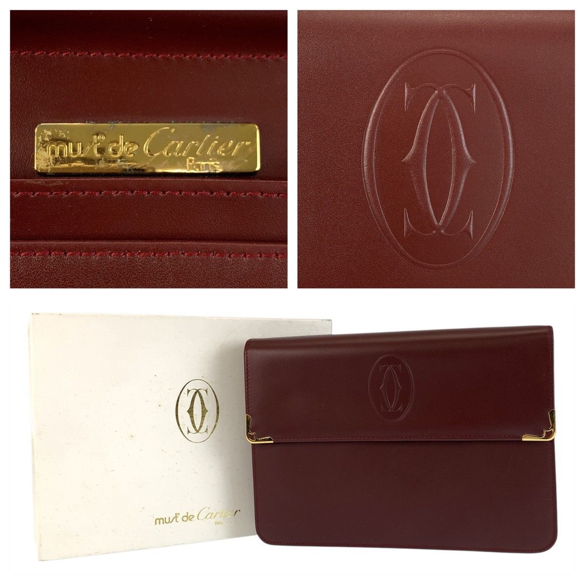 Cartier Cartier Cartier Must Line Leather Clutch Bag Leather Clutch Bag DUTY FREE for USA Size ONE SIZE - 3 Thumbnail