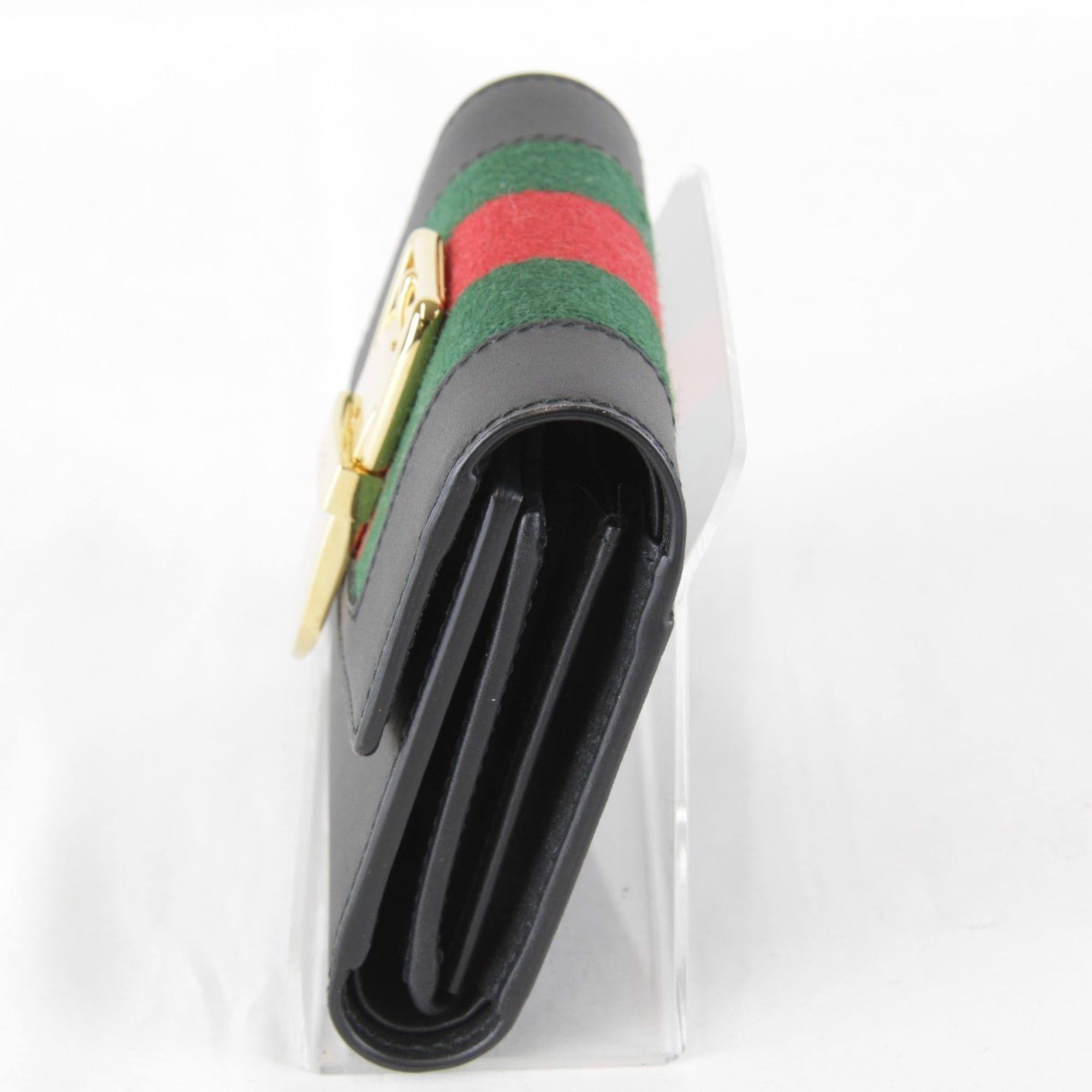 Gucci GUCCI 476081・0416 Sylvie Web Line Tri-fold Wallet Compact Women's Size ONE SIZE - 3 Thumbnail