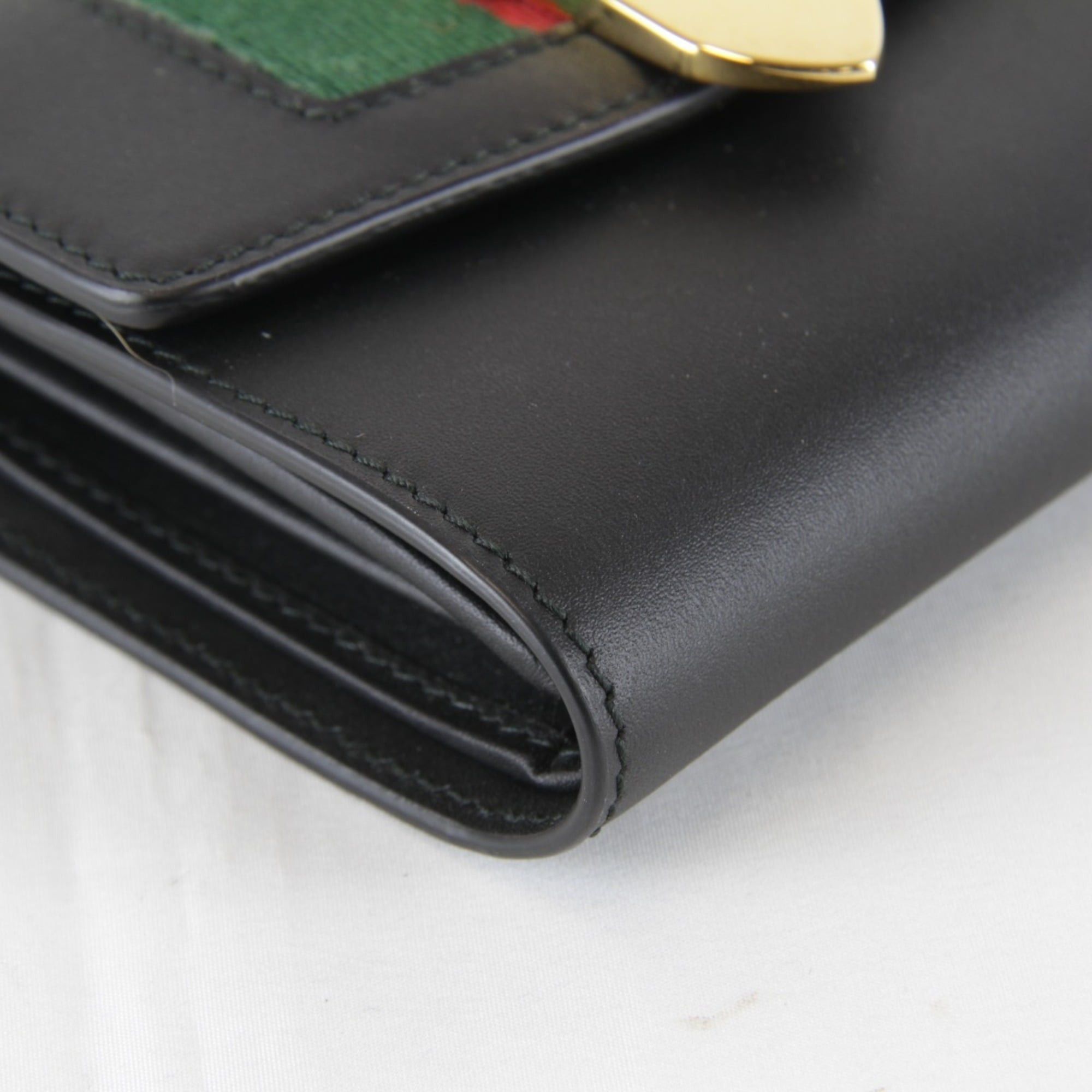 Gucci GUCCI 476081・0416 Sylvie Web Line Tri-fold Wallet Compact Women's Size ONE SIZE - 6 Thumbnail