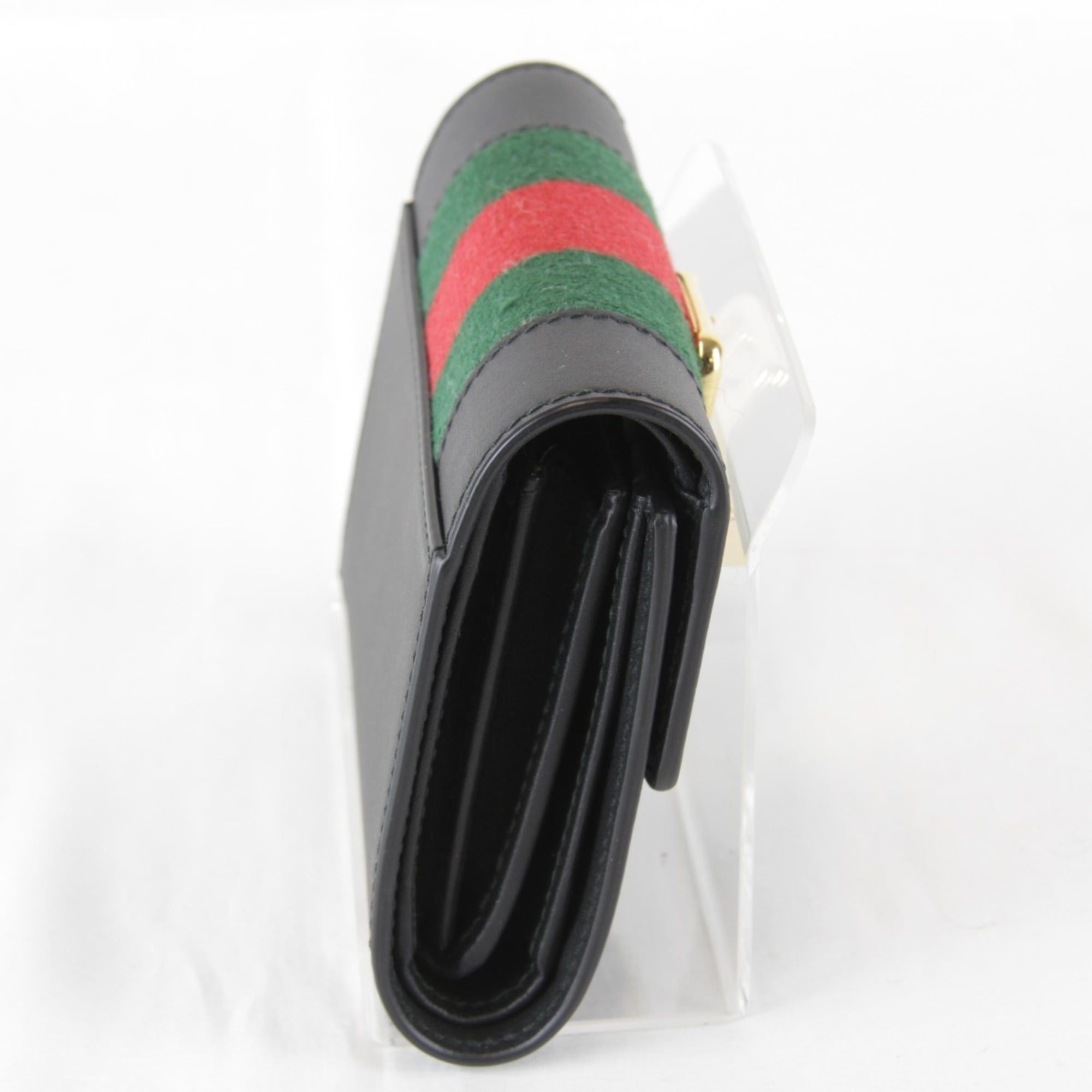 Gucci GUCCI 476081・0416 Sylvie Web Line Tri-fold Wallet Compact Women's Size ONE SIZE - 4 Thumbnail