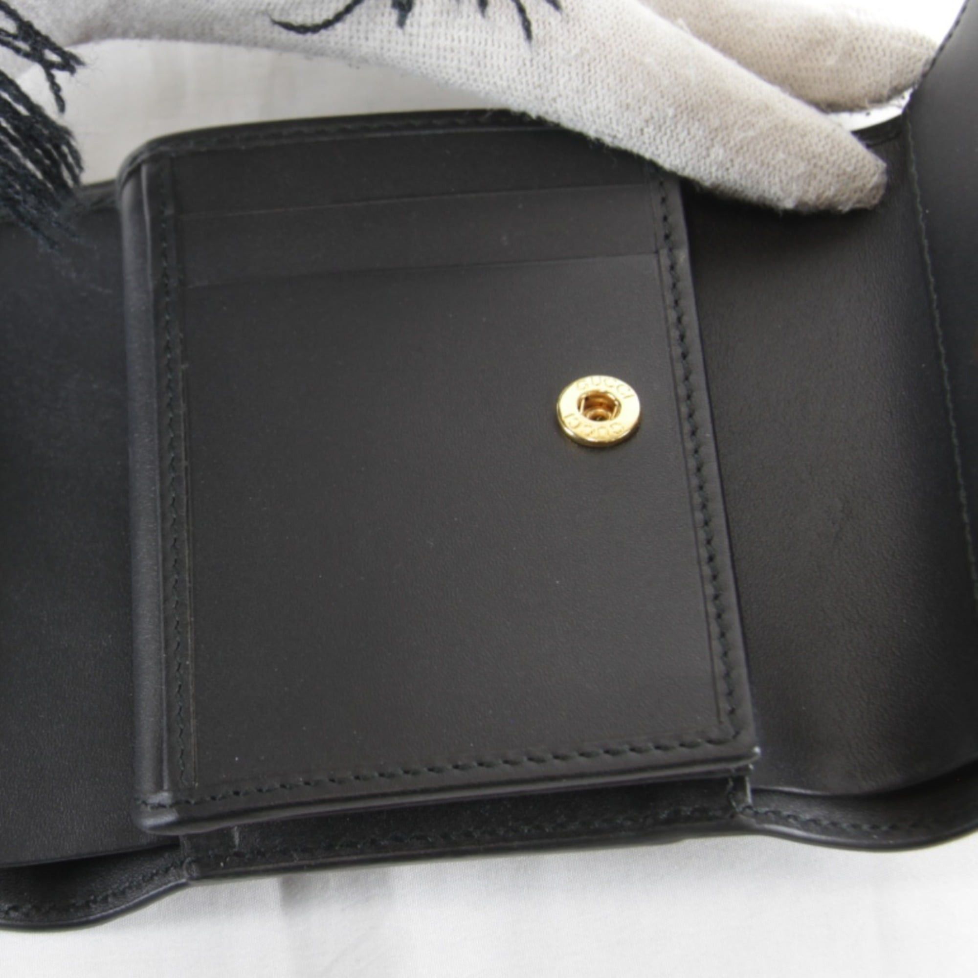 Gucci GUCCI 476081・0416 Sylvie Web Line Tri-fold Wallet Compact Women's Size ONE SIZE - 10 Thumbnail