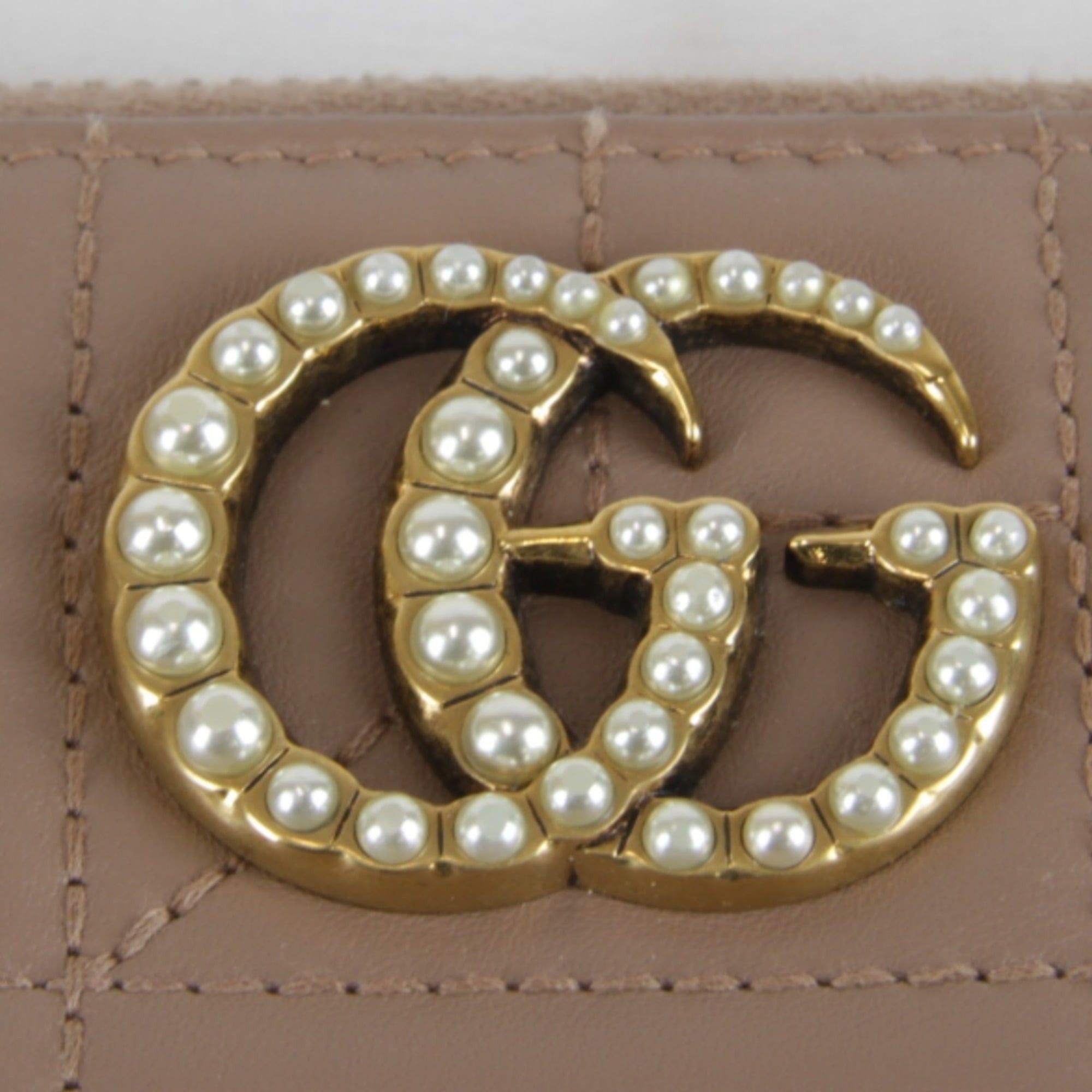 Gucci GUCCI GG Marmont Round Zip Long Wallet, Brown Leather, Women's, 443123/0959 Size ONE SIZE - 11 Thumbnail
