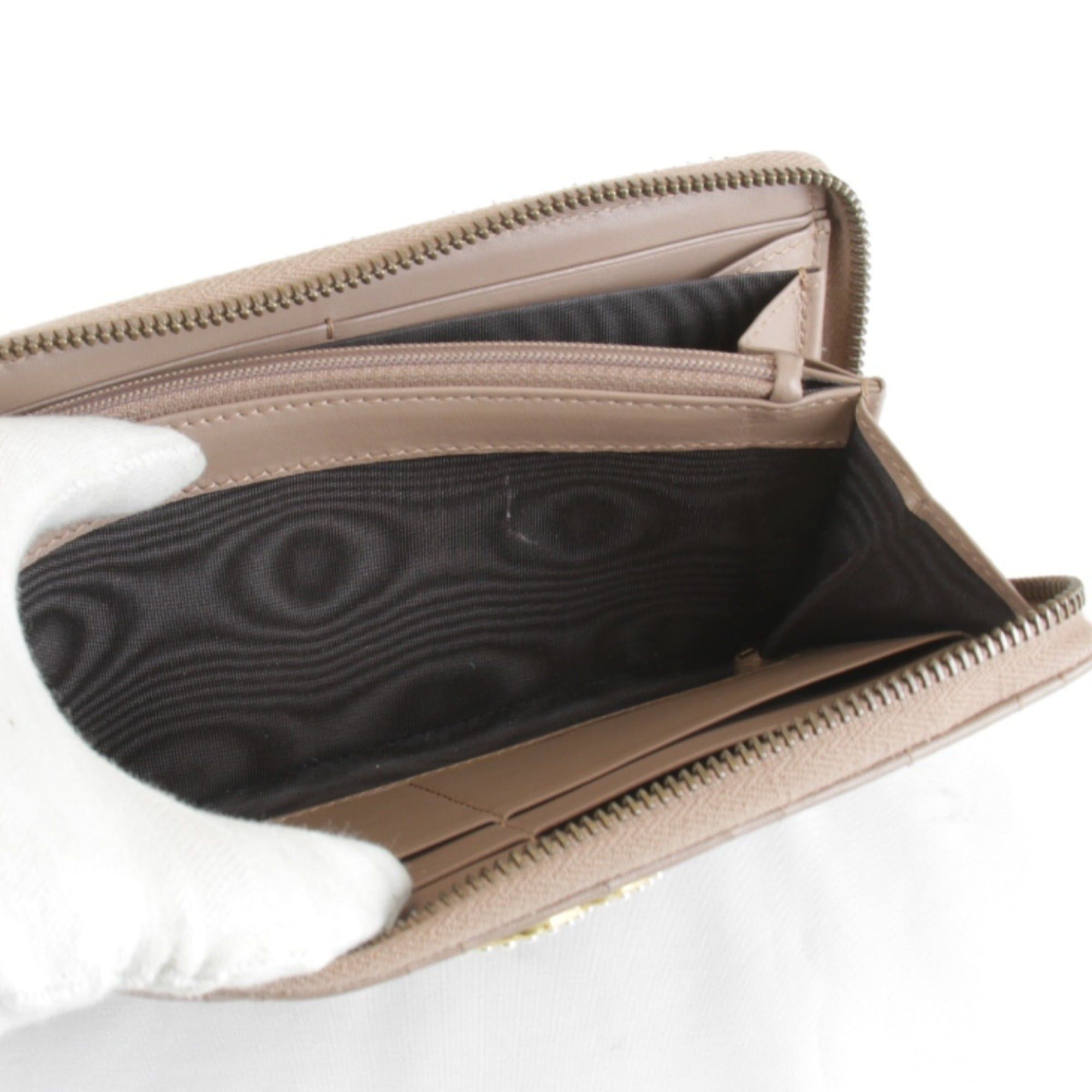 Gucci GUCCI GG Marmont Round Zip Long Wallet, Brown Leather, Women's, 443123/0959 Size ONE SIZE - 8 Thumbnail