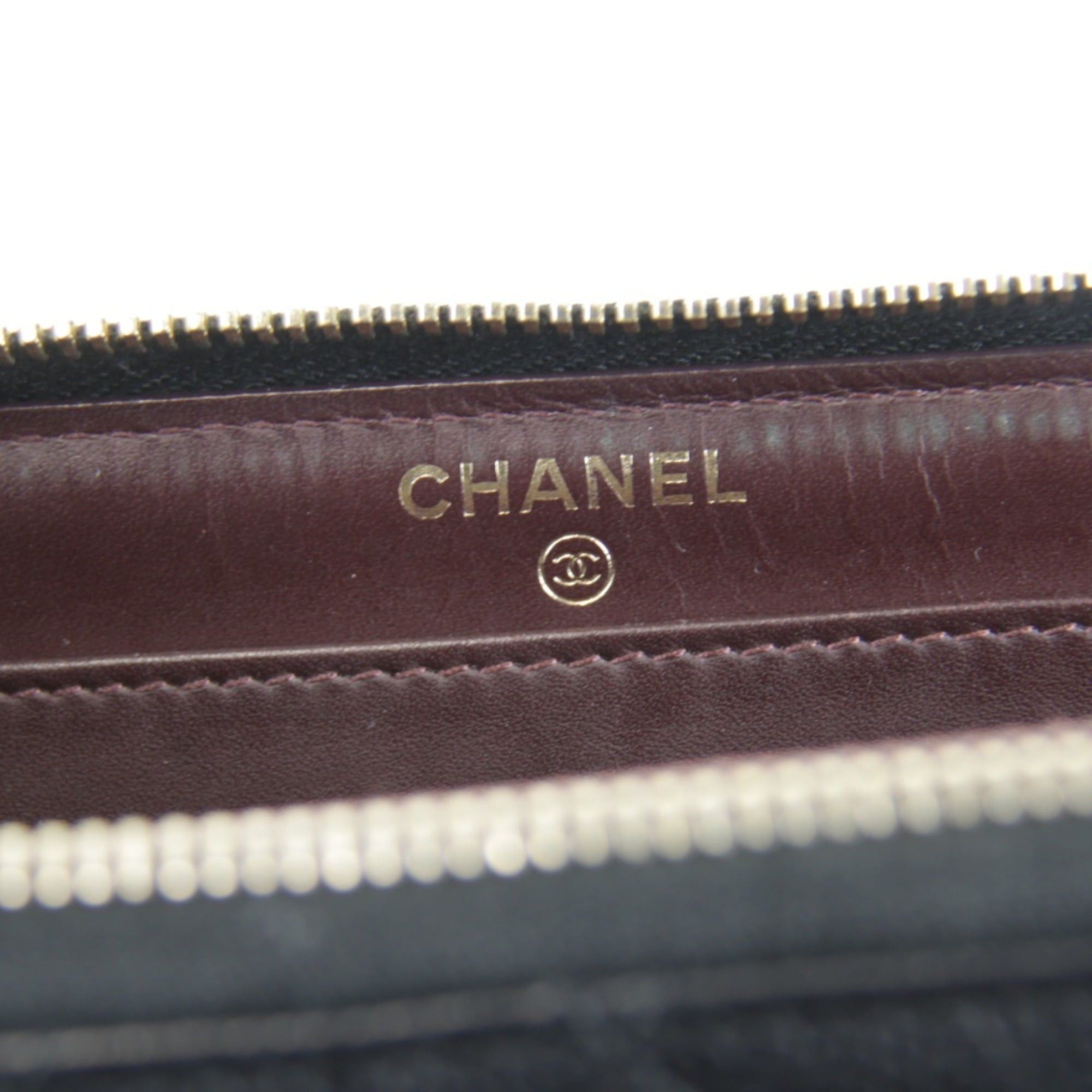 Chanel CHANEL Matelasse Caviar Leather Round Zip Long Wallet in Black Grained Calfskin for Women Size ONE SIZE - 11 Thumbnail