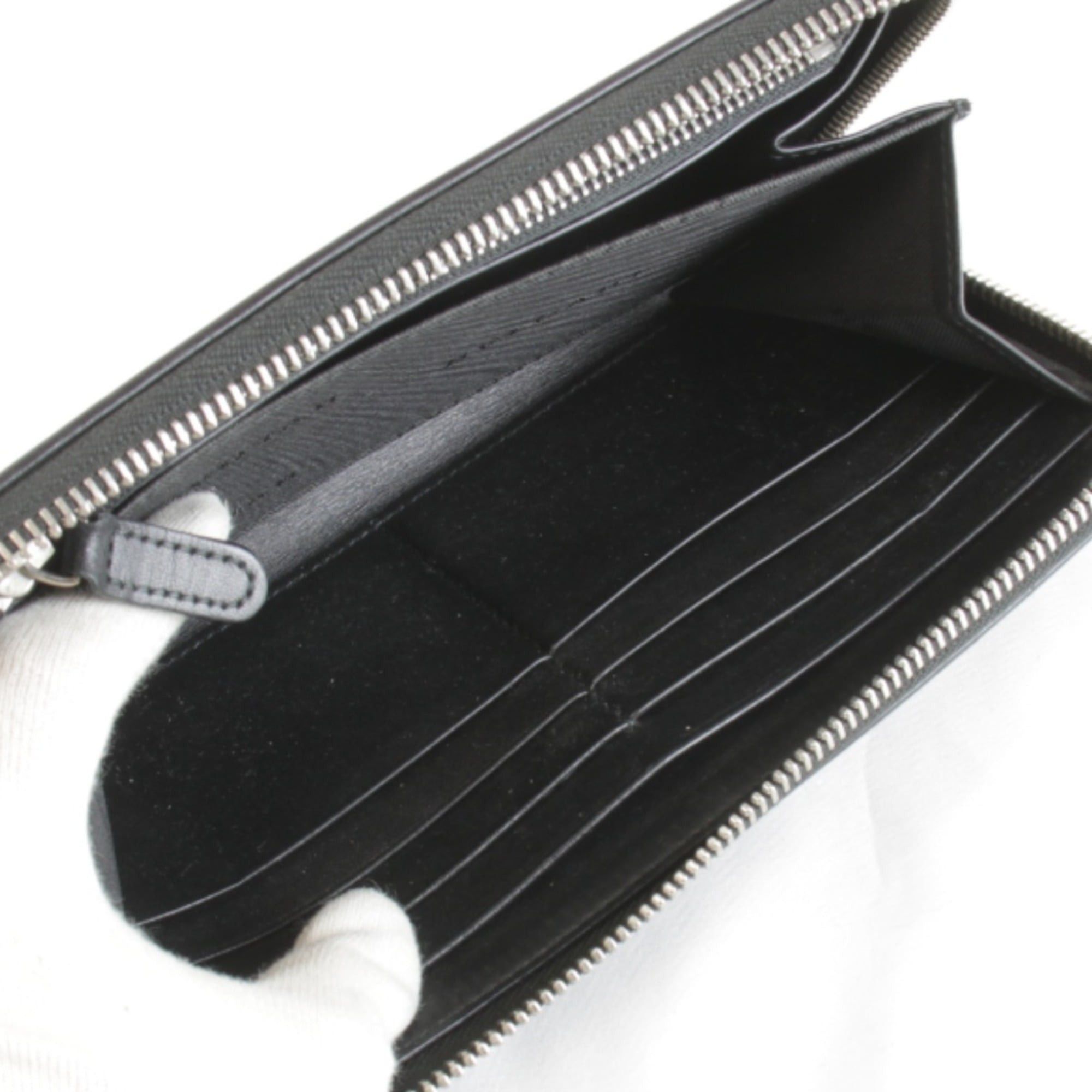 Bvlgari BVLGARI Weekend Round Zip Long Wallet in Black Leather for Women Size ONE SIZE - 9 Thumbnail