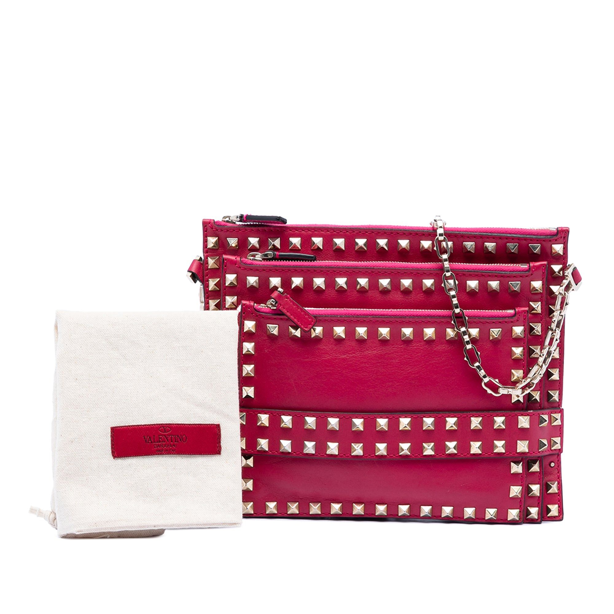 Valentino Leather Rockstud Triple Zip Crossbody Size ONE SIZE - 8 Thumbnail