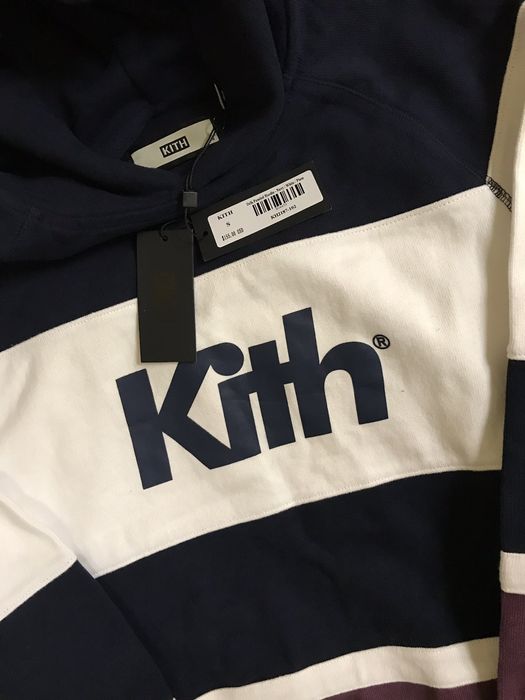 Kith Kith Delk Paneled Hoodie Navy | Grailed