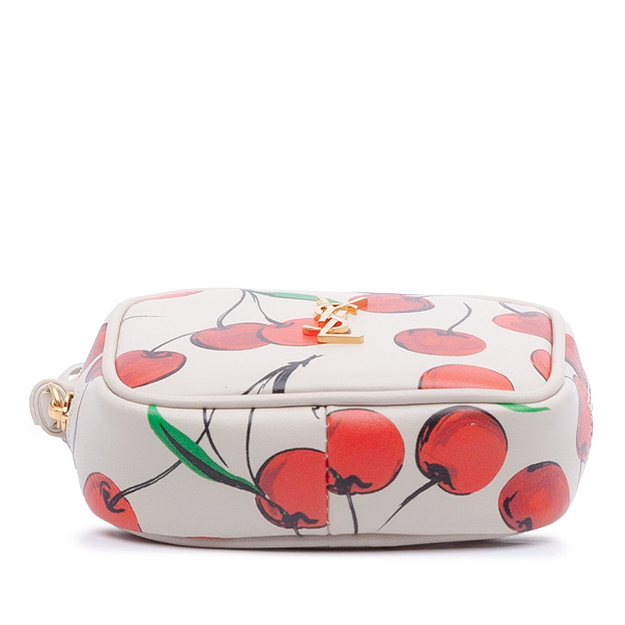 Saint Laurent Paris Baby Calfskin Monogram Cherry Printed Lou Camera Bag Size ONE SIZE - 3 Thumbnail