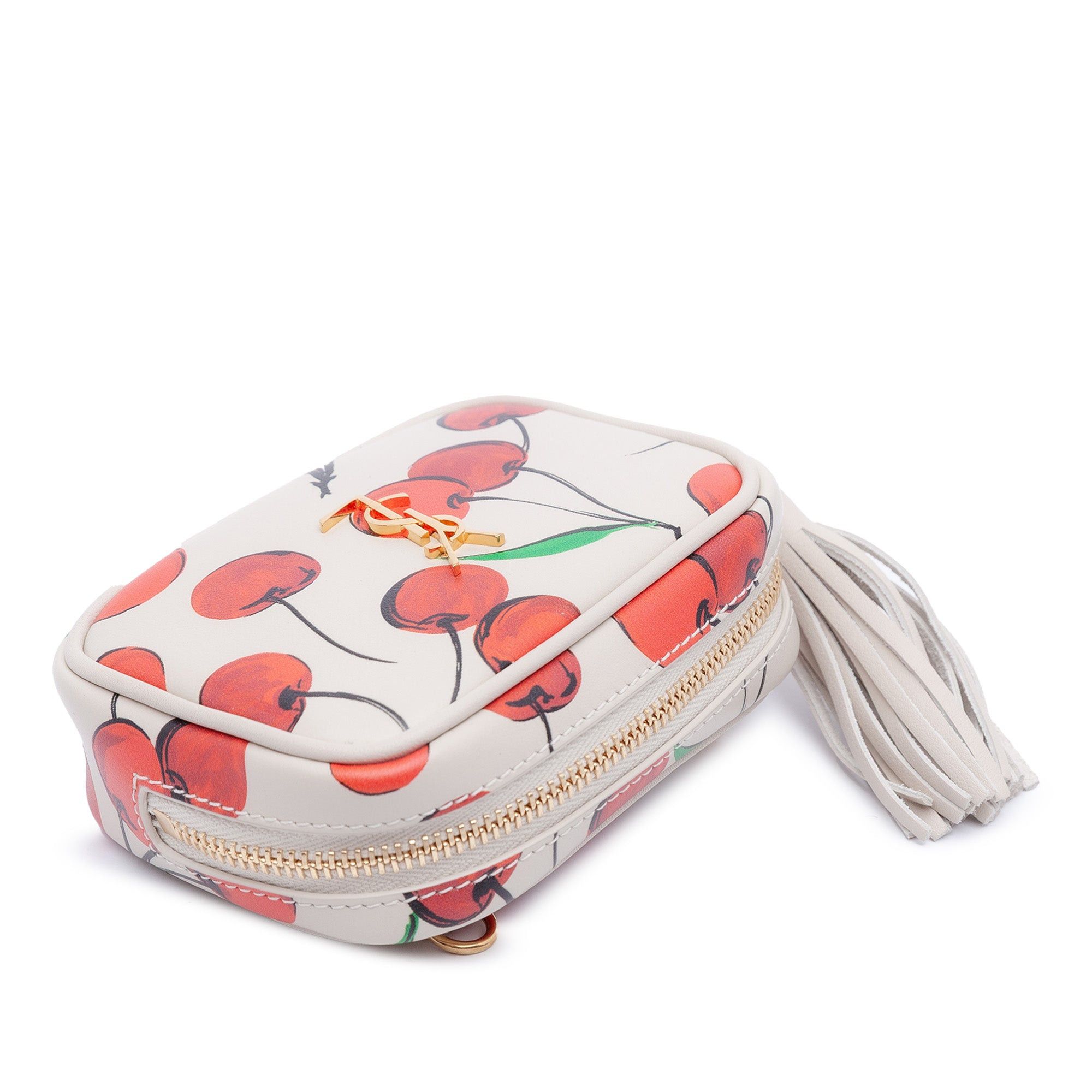 Saint Laurent Paris Baby Calfskin Monogram Cherry Printed Lou Camera Bag Size ONE SIZE - 7 Thumbnail