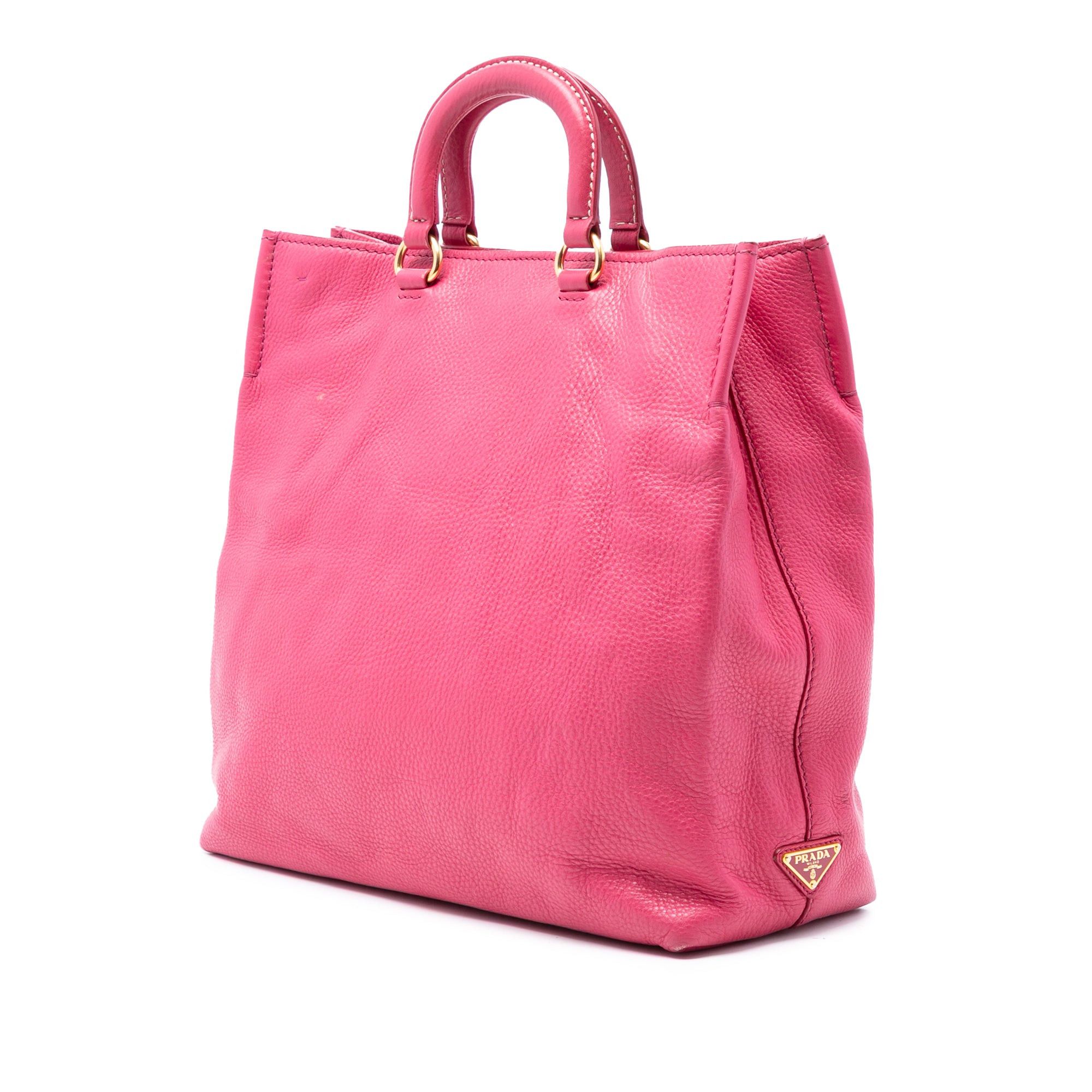 Prada Vitello Daino Embossed Canapa Logo Open Convertible Tote Size ONE SIZE - 2 Thumbnail