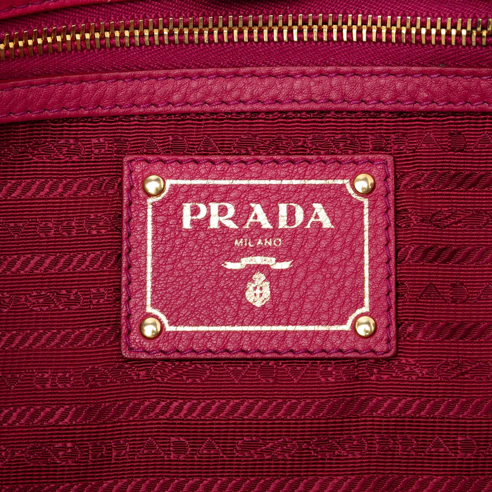 Prada Vitello Daino Embossed Canapa Logo Open Convertible Tote Size ONE SIZE - 5 Thumbnail