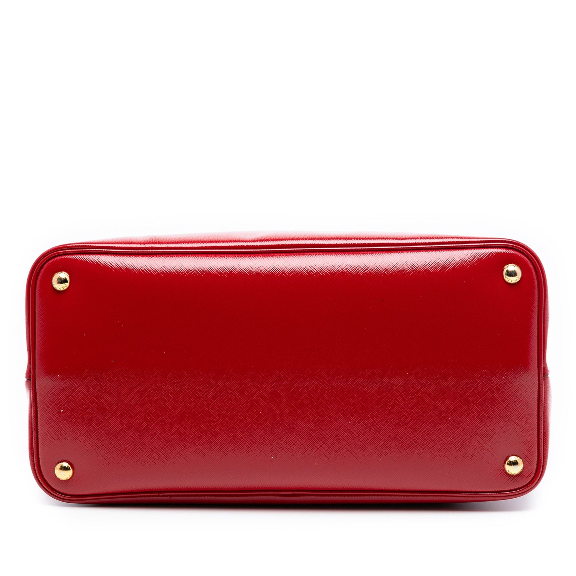 Prada Medium Saffiano Vernice Double Satchel Size ONE SIZE - 3 Thumbnail