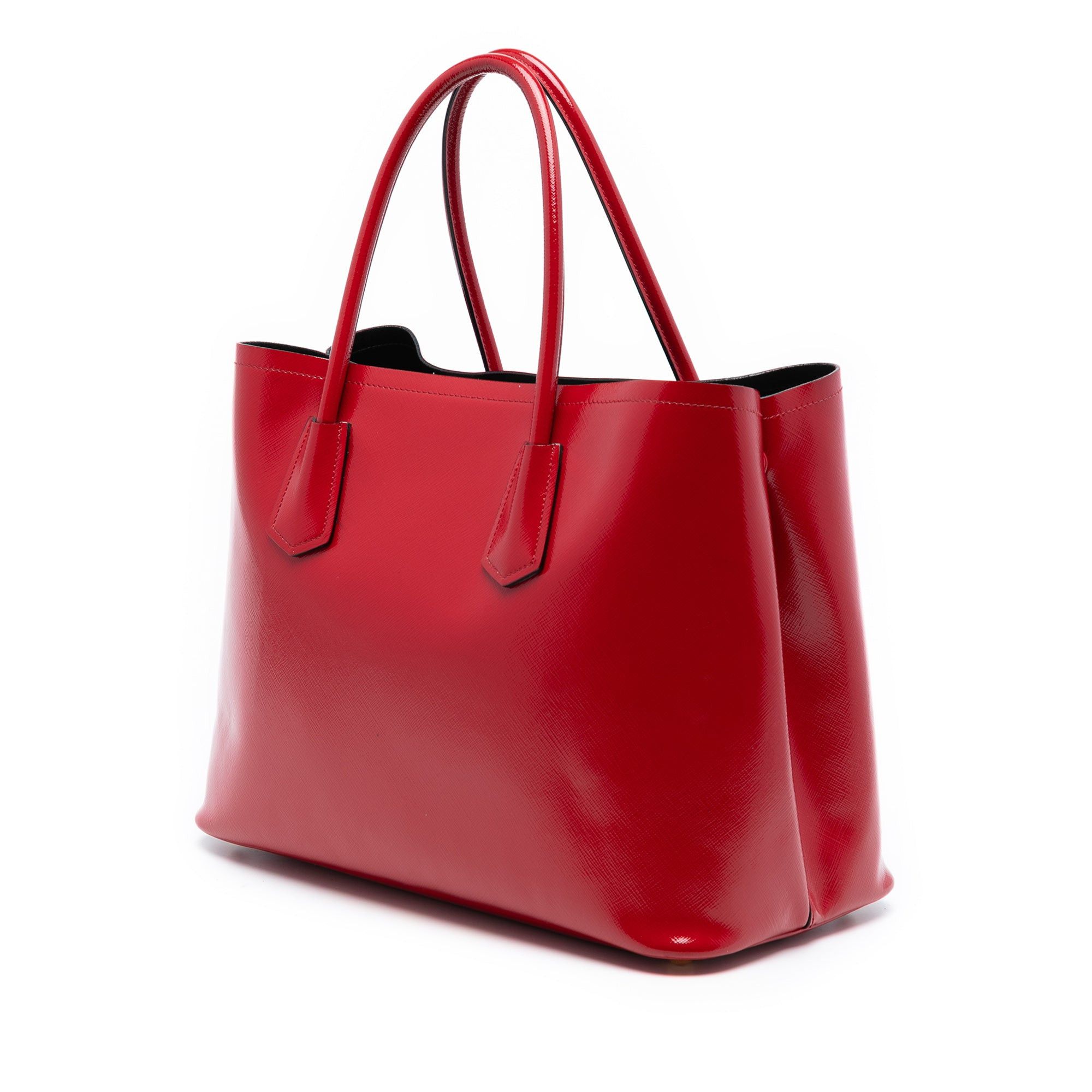 Prada Medium Saffiano Vernice Double Satchel Size ONE SIZE - 2 Thumbnail
