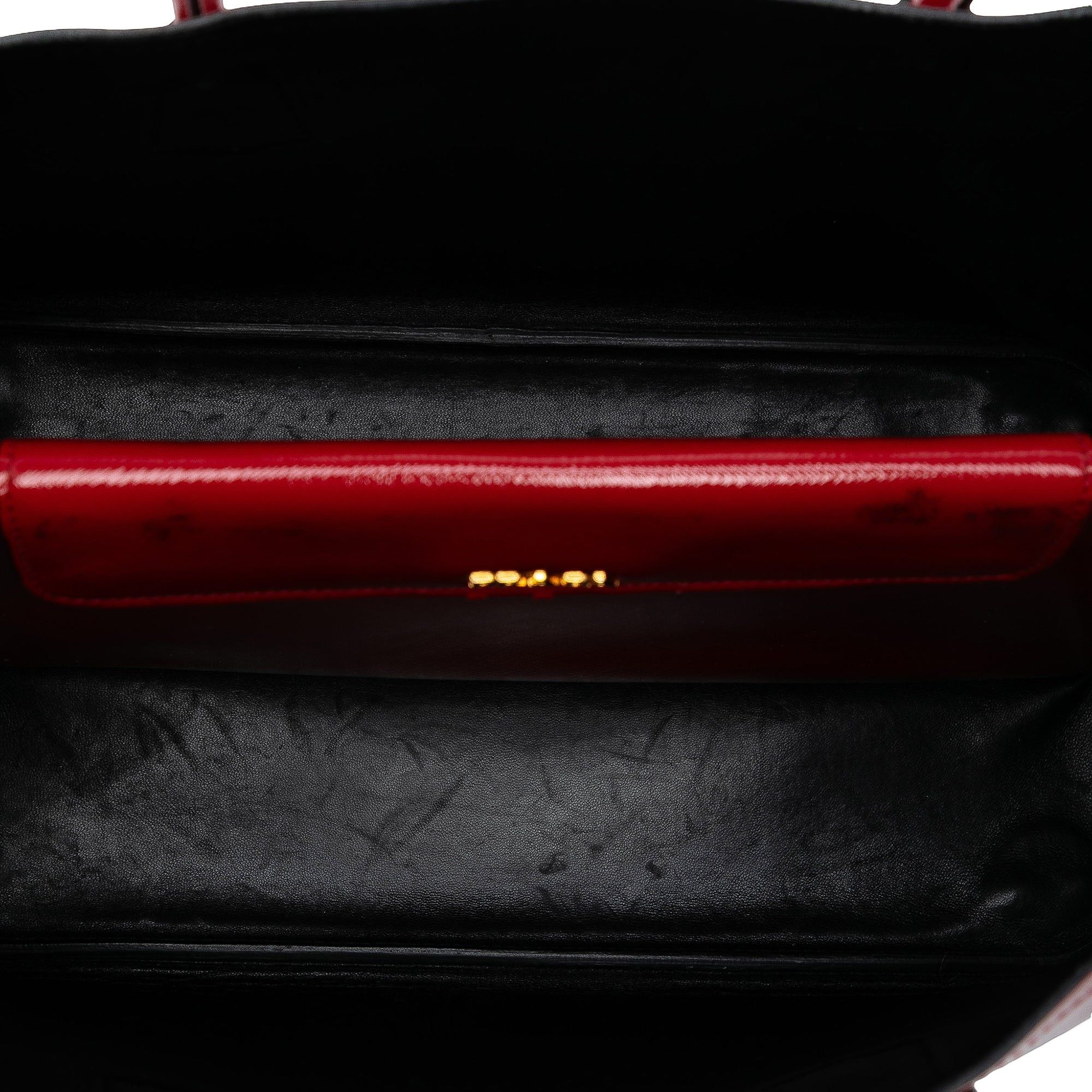 Prada Medium Saffiano Vernice Double Satchel Size ONE SIZE - 4 Thumbnail