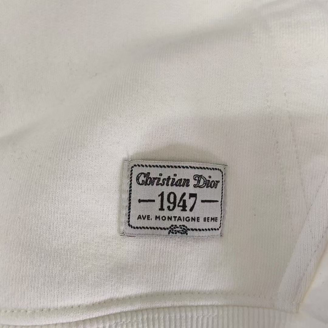 Dior Dior 1947 Embroidered Letter Beige Hoodie Size US M / EU 48-50 / 2 - 3 Thumbnail