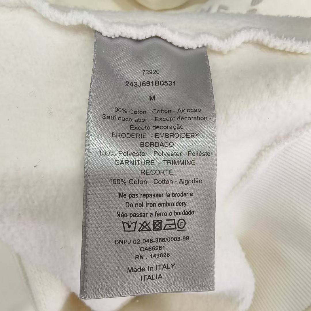 Dior Dior 1947 Embroidered Letter Beige Hoodie Size US M / EU 48-50 / 2 - 6 Thumbnail