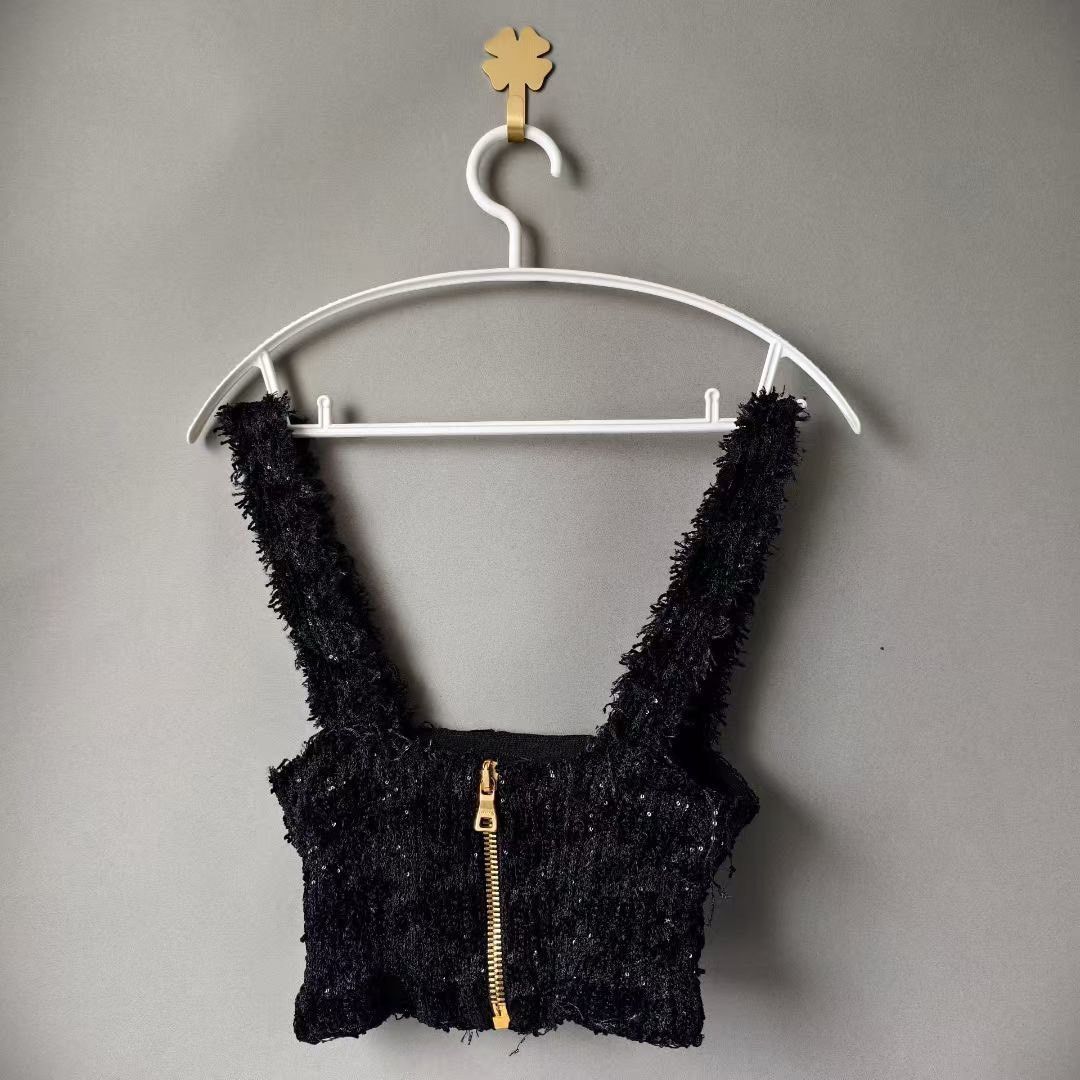 Balmain BALMAIN Button-Embellished Tweed Camisole Size XXS / US 00 / IT 34 - 2 Thumbnail