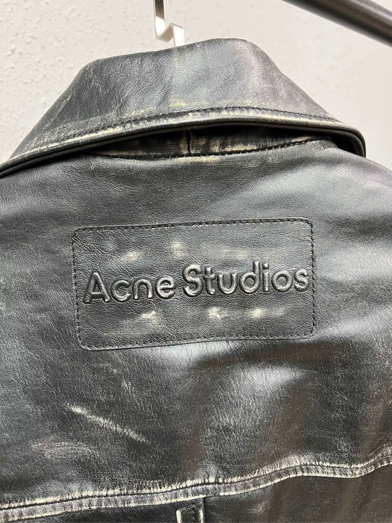 Acne Studios Acne Studios Distressed Leather Jacket hh0847 Size XXS / US 00 / IT 34 - 4 Thumbnail