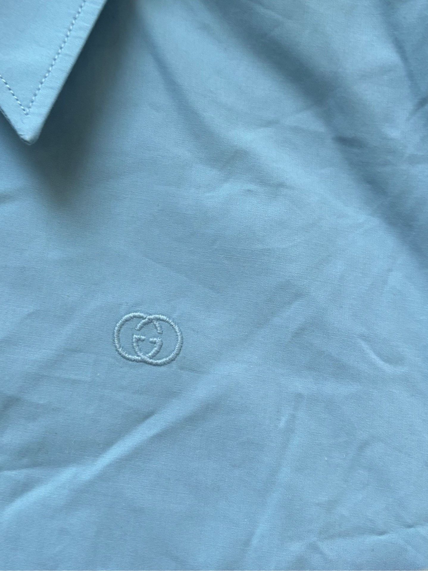 Gucci Gucci SS22 Solid Short Collar Long Sleeve Sun Shirt Size S / US 4 / IT 40 - 4 Thumbnail
