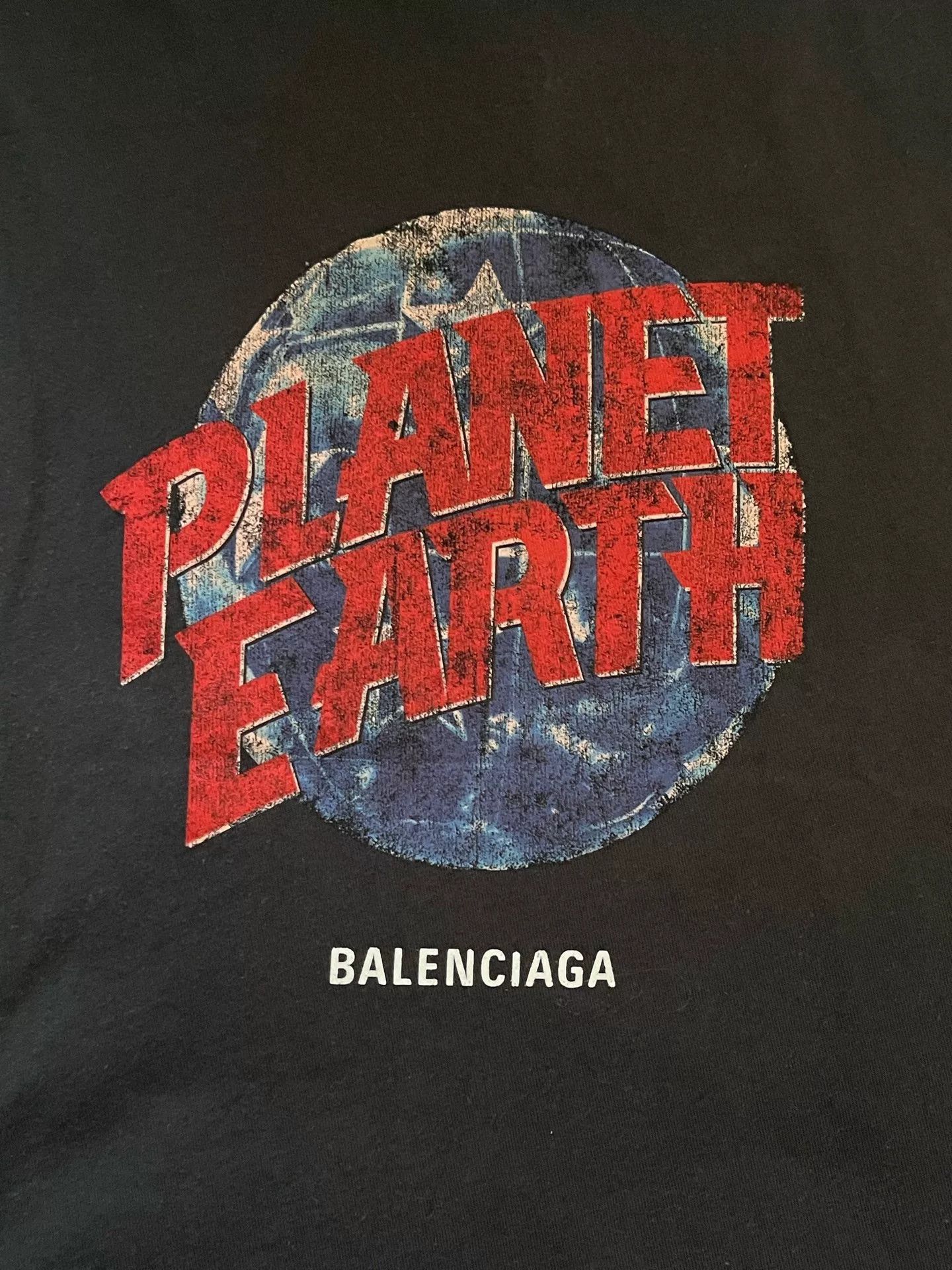 Balenciaga Balenciaga Printed Round Neck Distressed T-Shirt Size US M / EU 48-50 / 2 - 3 Thumbnail