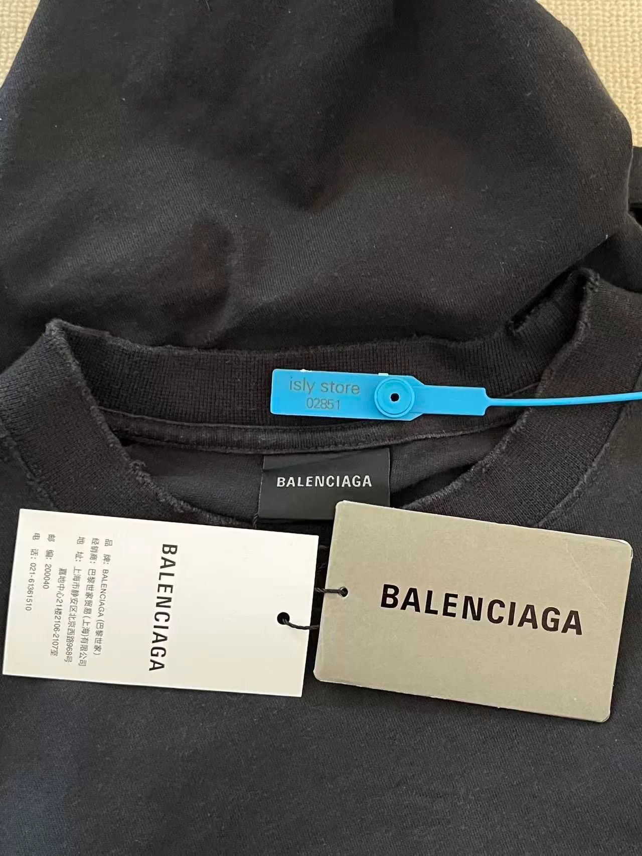 Balenciaga Balenciaga Printed Round Neck Distressed T-Shirt Size US M / EU 48-50 / 2 - 5 Thumbnail