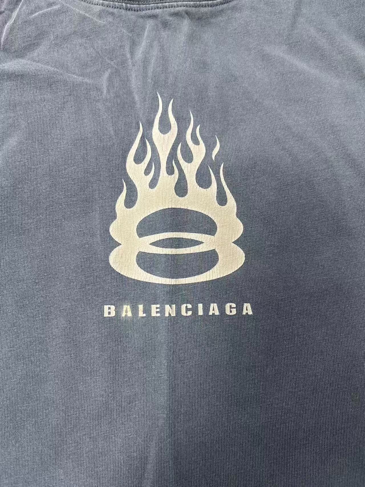 Balenciaga Balenciaga Men's Letter Print Crewneck T-shirt Size US L / EU 52-54 / 3 - 3 Thumbnail
