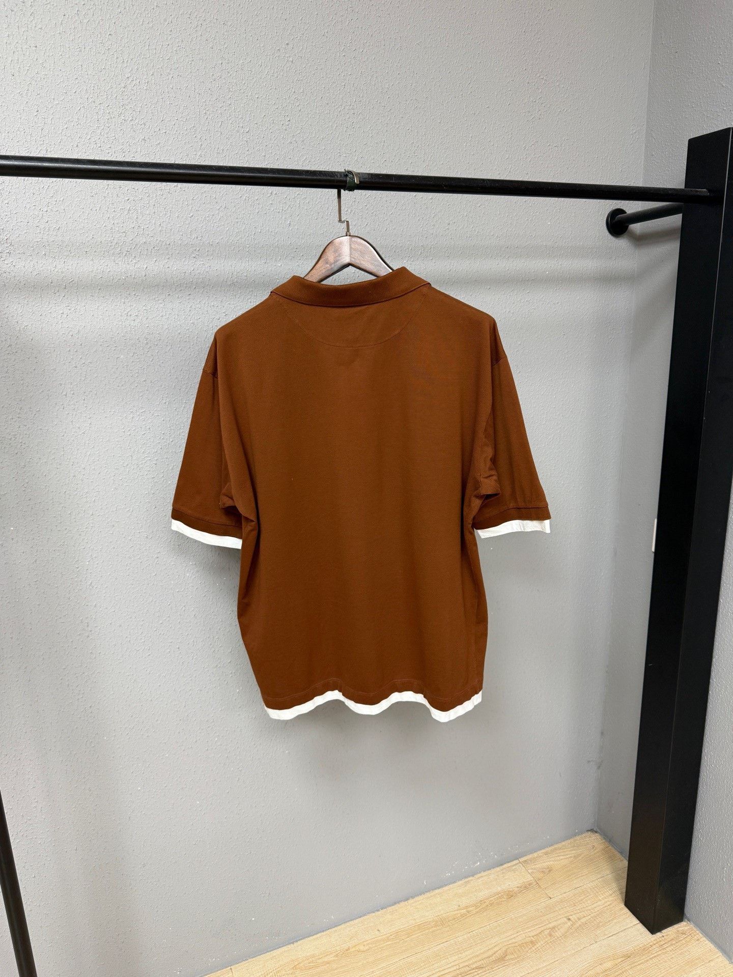 Prada Prada Brown Short Sleeve Layered Top Size US XXL / EU 58 / 5 - 2 Thumbnail