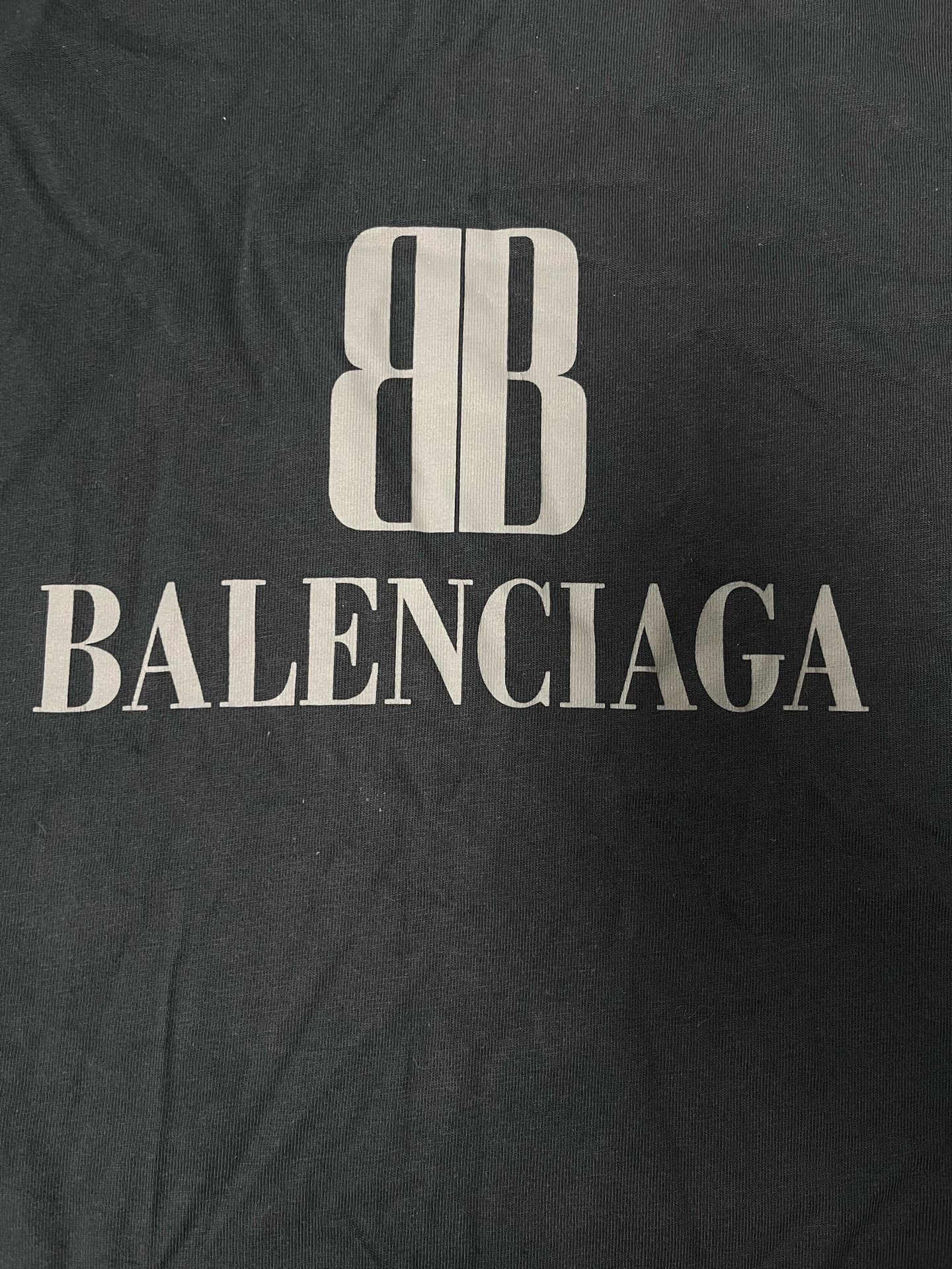 Balenciaga Balenciaga Men's Cotton Crew Neck T-Shirt Size US M / EU 48-50 / 2 - 3 Thumbnail