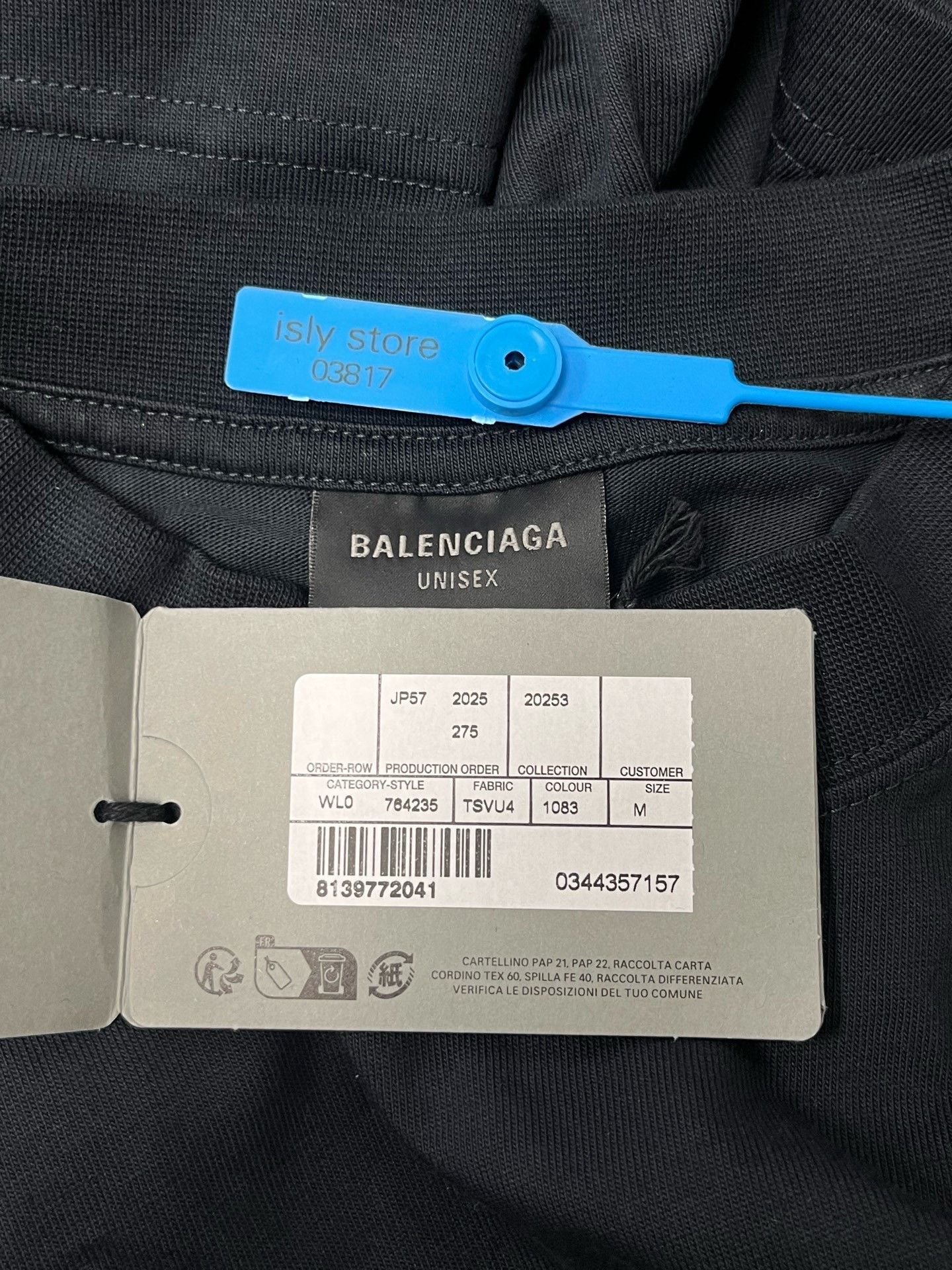 Balenciaga Balenciaga Men's Cotton Crew Neck T-Shirt Size US M / EU 48-50 / 2 - 7 Thumbnail