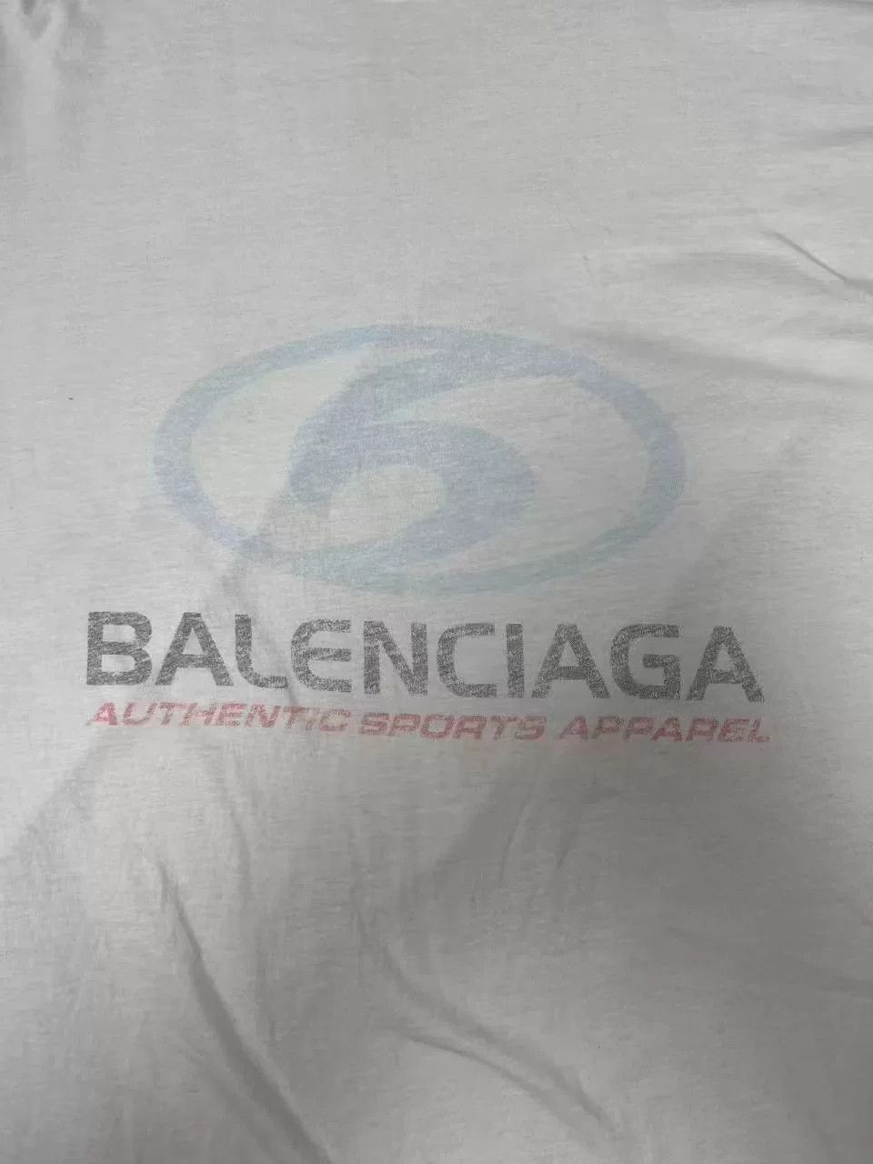 Balenciaga Balenciaga Distressed Blue Logo Letter Print T-Shirt Size US M / EU 48-50 / 2 - 3 Thumbnail
