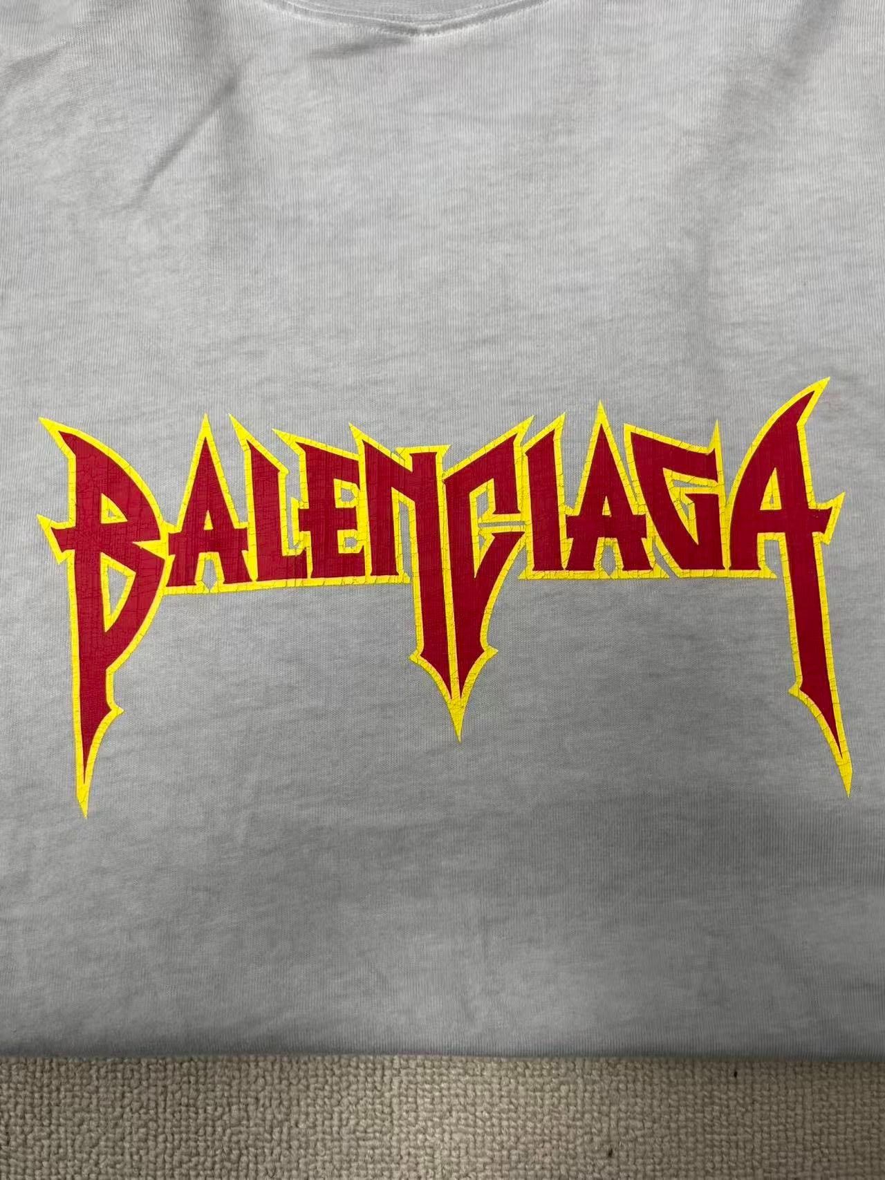 Balenciaga Balenciaga Metallica Lightning Print Crewneck T-Shirt Size US XL / EU 56 / 4 - 3 Thumbnail