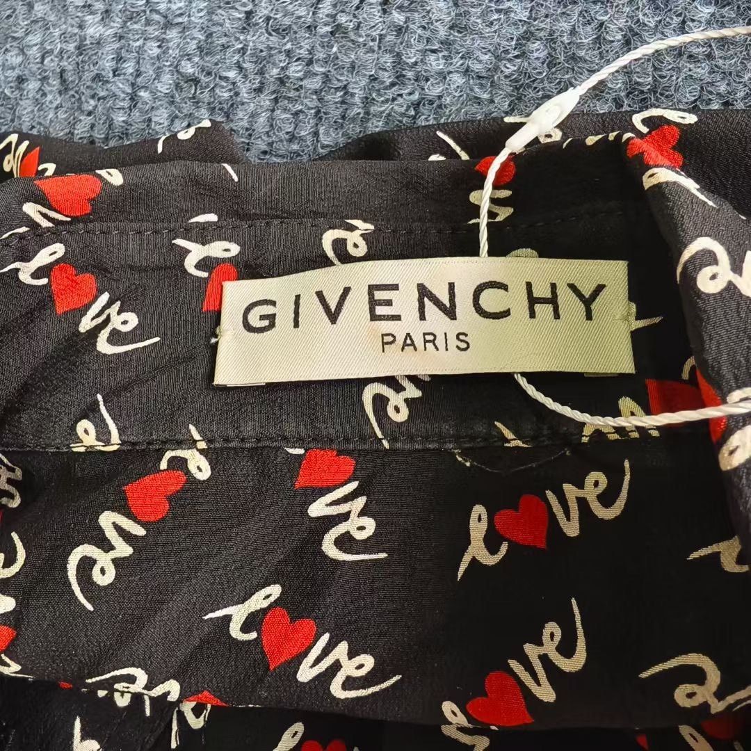 Givenchy Givenchy Black Love Print Dress Size XXS / US 00 / IT 34 - 3 Thumbnail