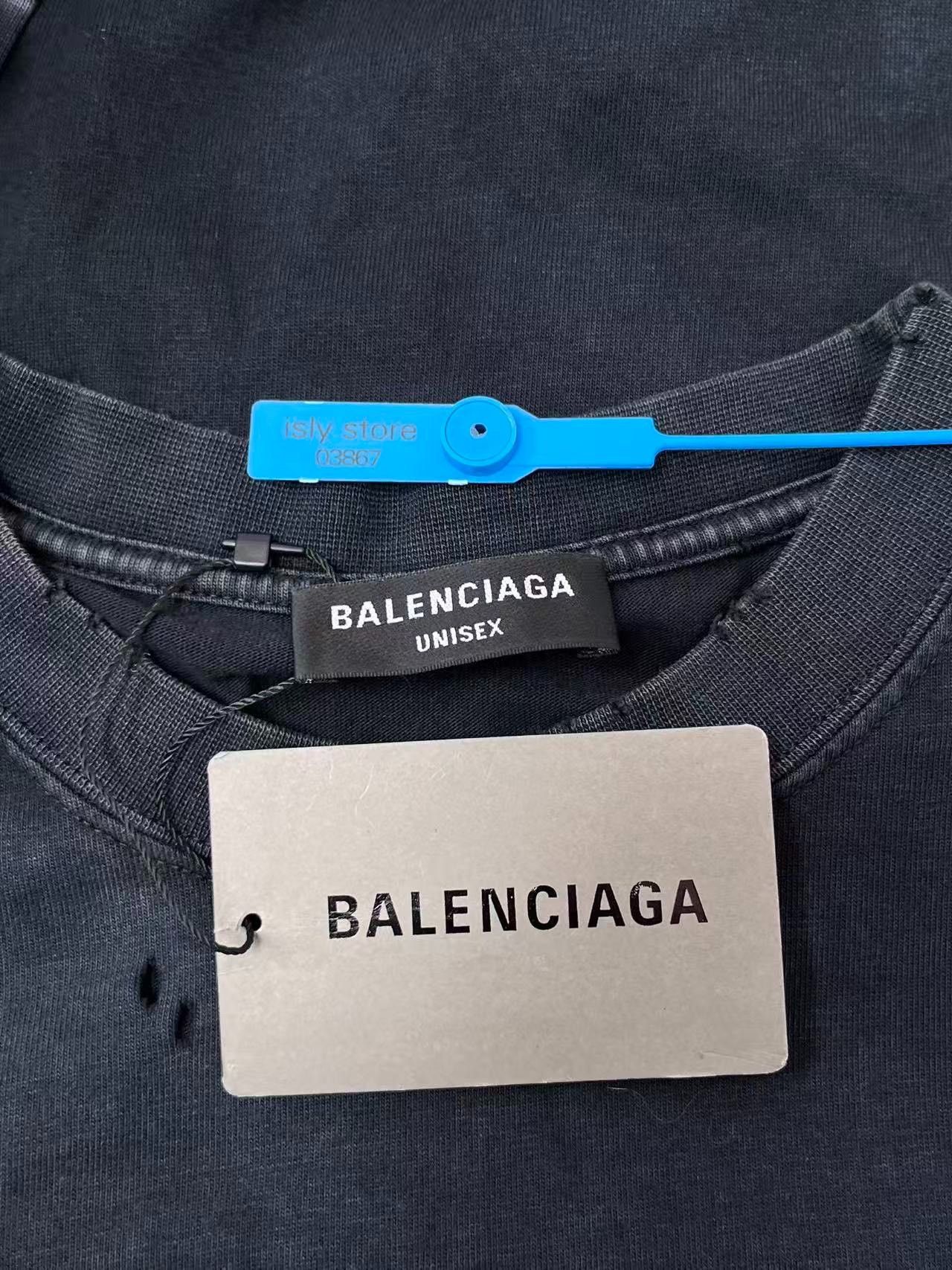 Balenciaga Balenciaga BB Logo Distressed Oversized Crewneck T-Shirt Size US M / EU 48-50 / 2 - 5 Thumbnail