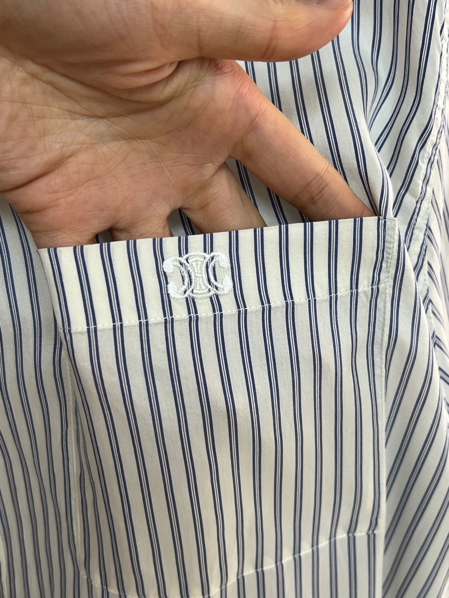Celine Celine Arc de Triomphe Striped Shirt Size XS / US 0-2 / IT 36-38 - 3 Thumbnail